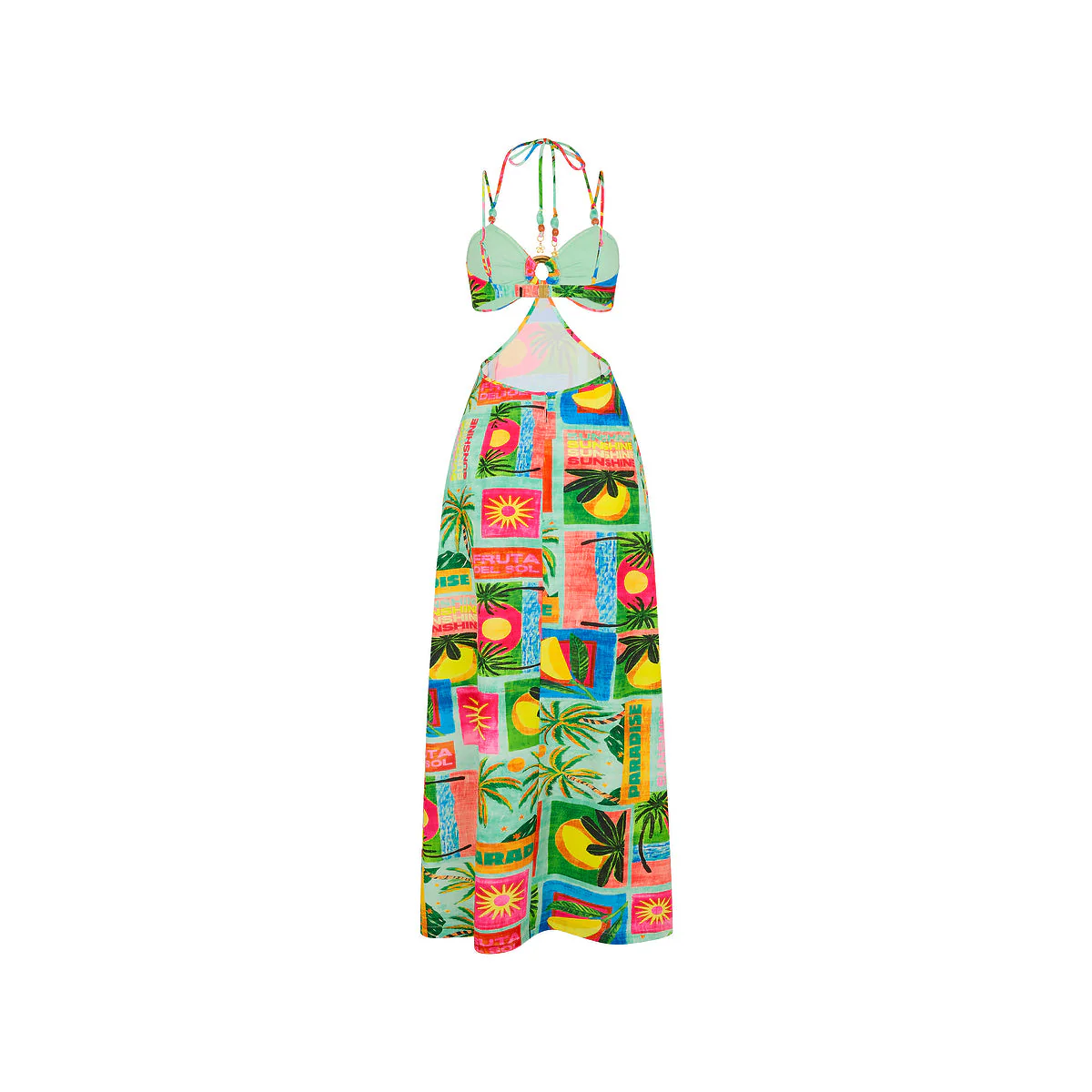 Beaded Cut Out Maxi Dress - Ocean Honey - Image 8