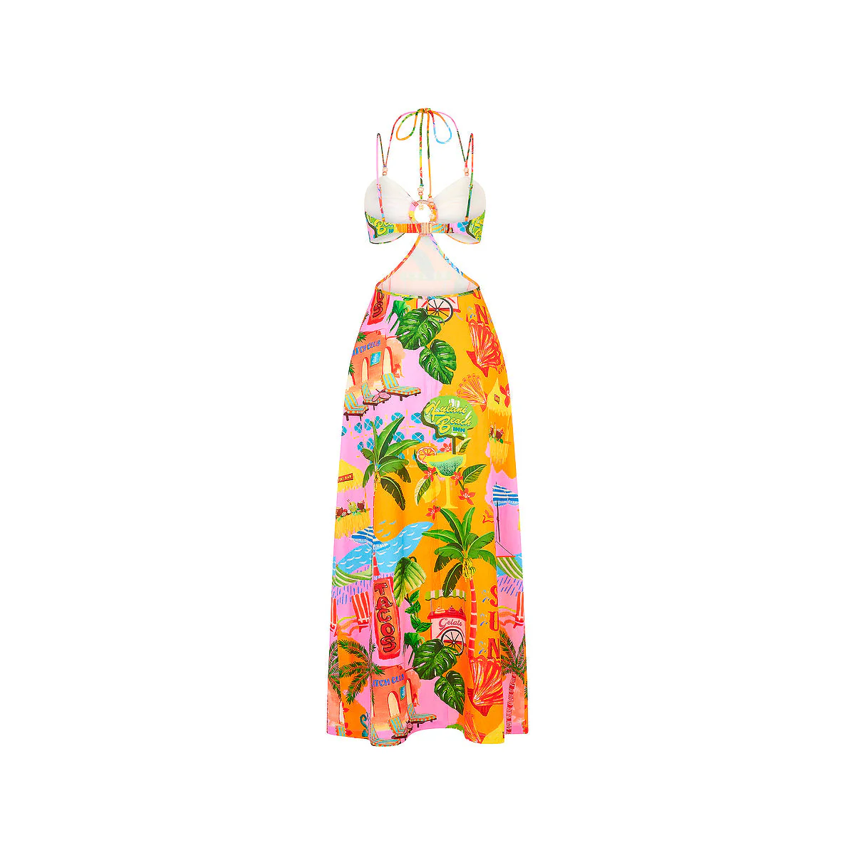 Beaded Cut Out Maxi Dress - Sunlit Spritz - Image 8