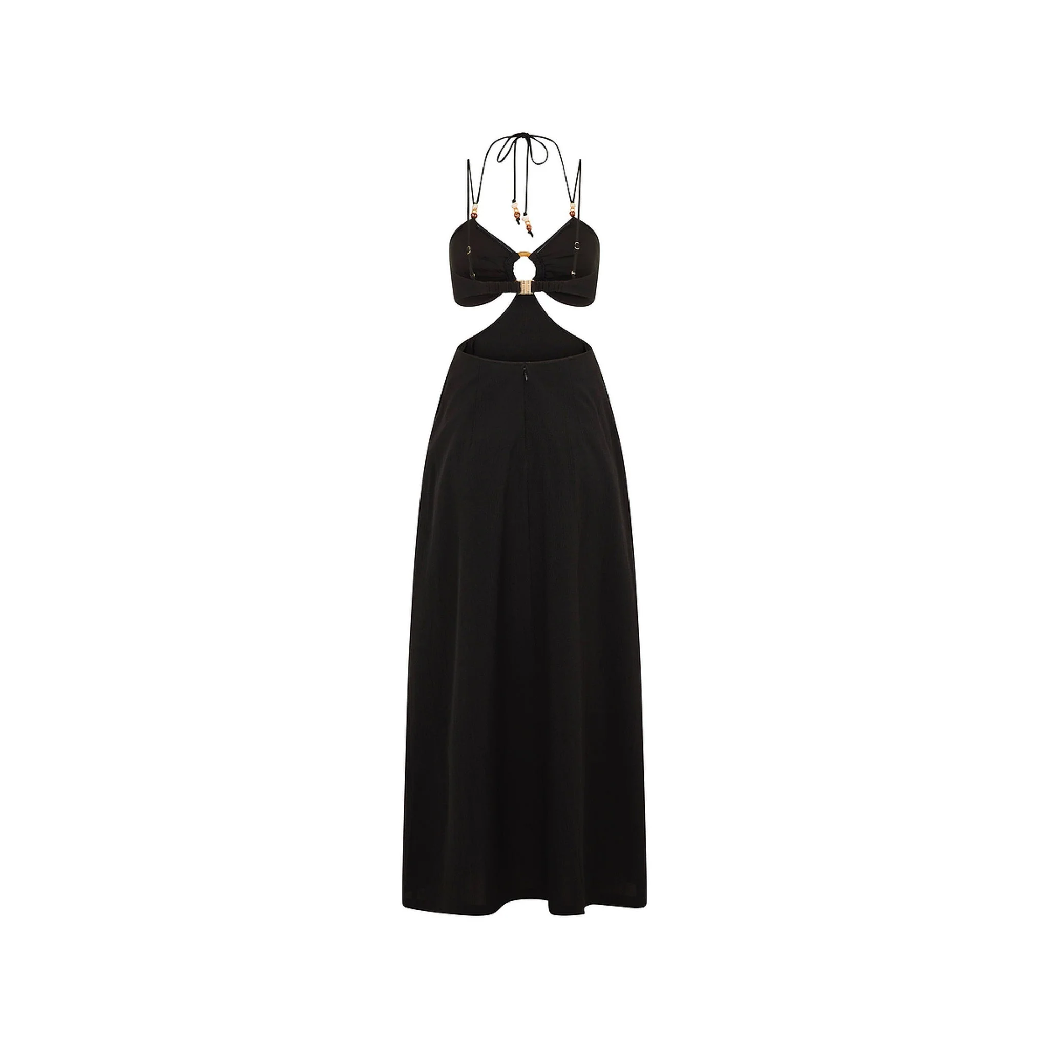 Beaded Cut Out Maxi Dress - Twilight Black - Image 8