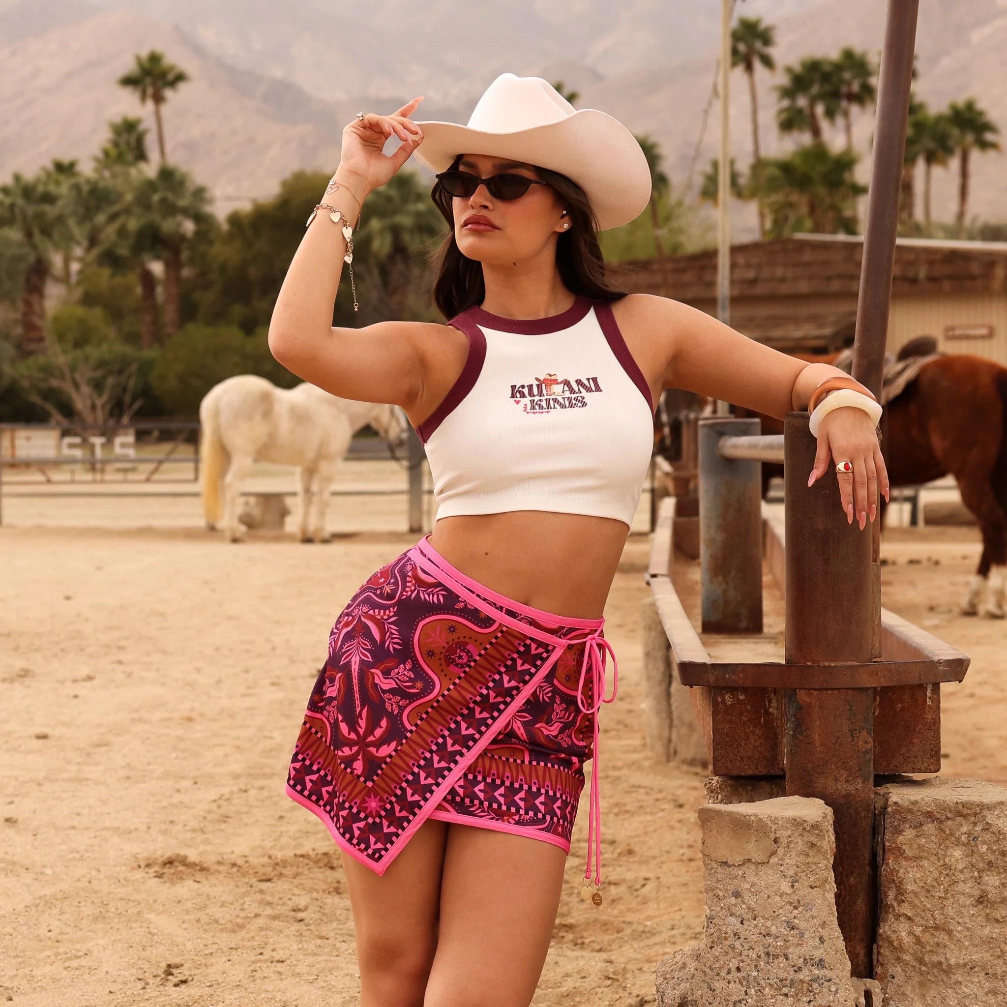 Bind Crop Tank Top - Wild West - Image 11