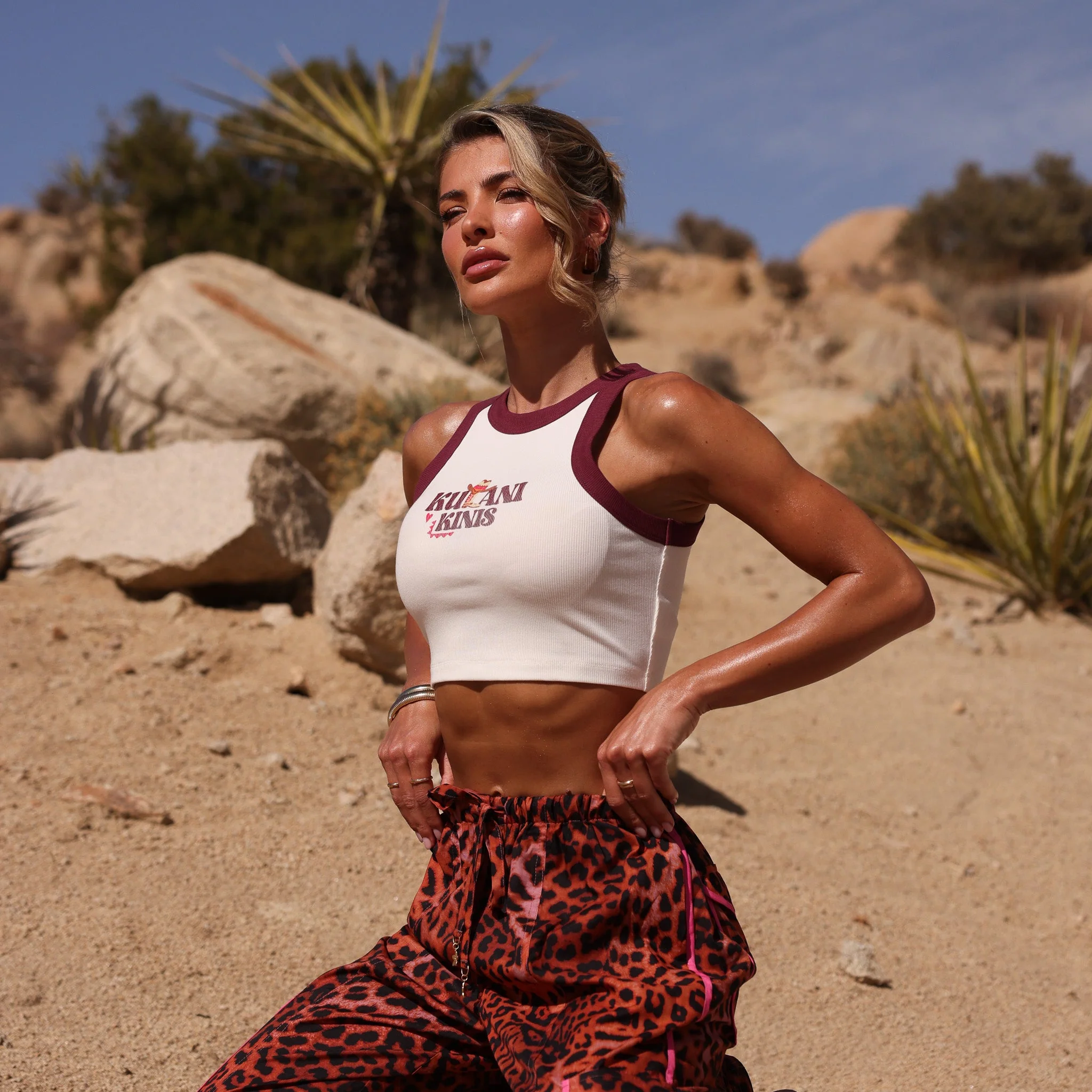 Bind Crop Tank Top - Wild West - Image 3