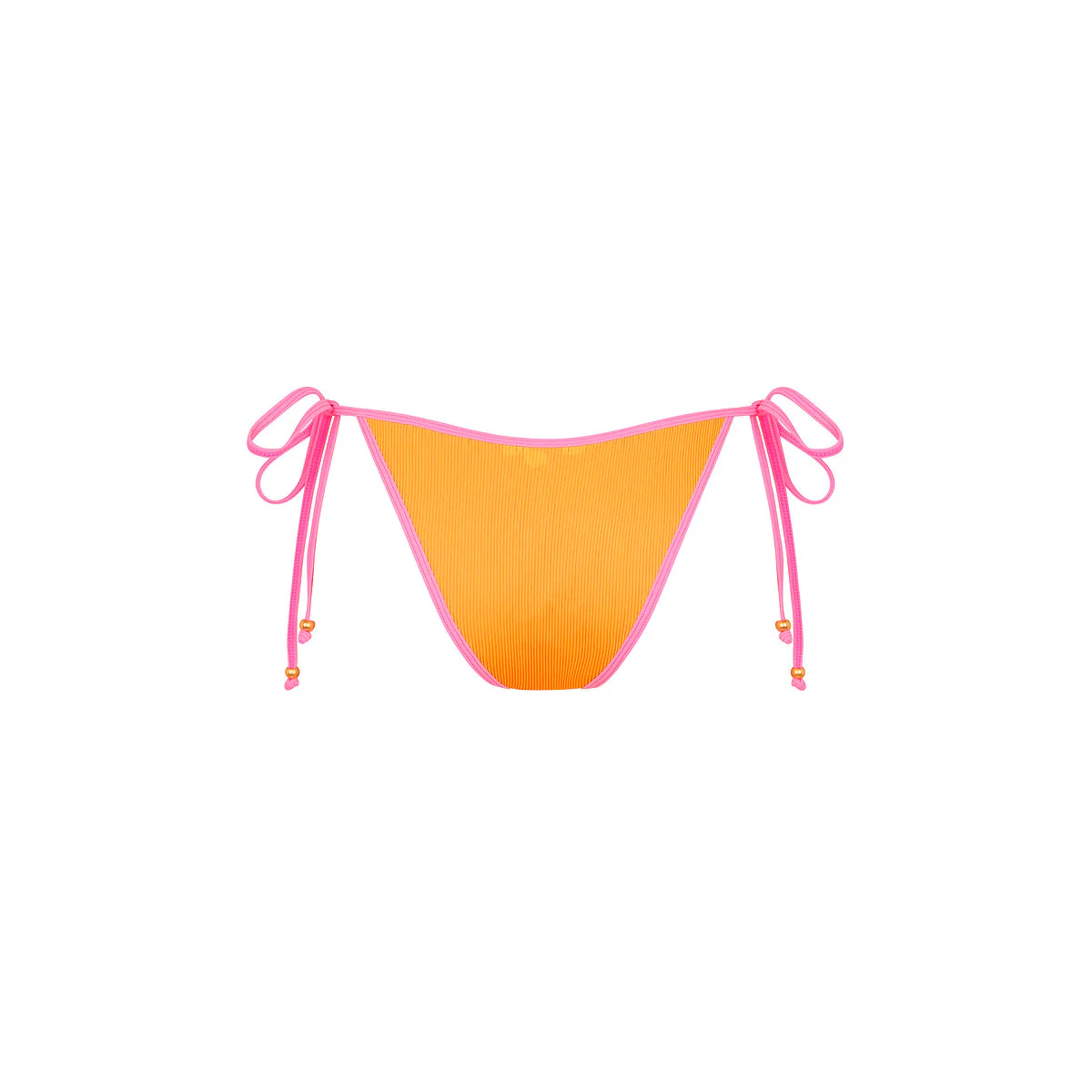 Bind Dipped Cheeky Tie Bikini Bottom - Peach Pop - Image 8