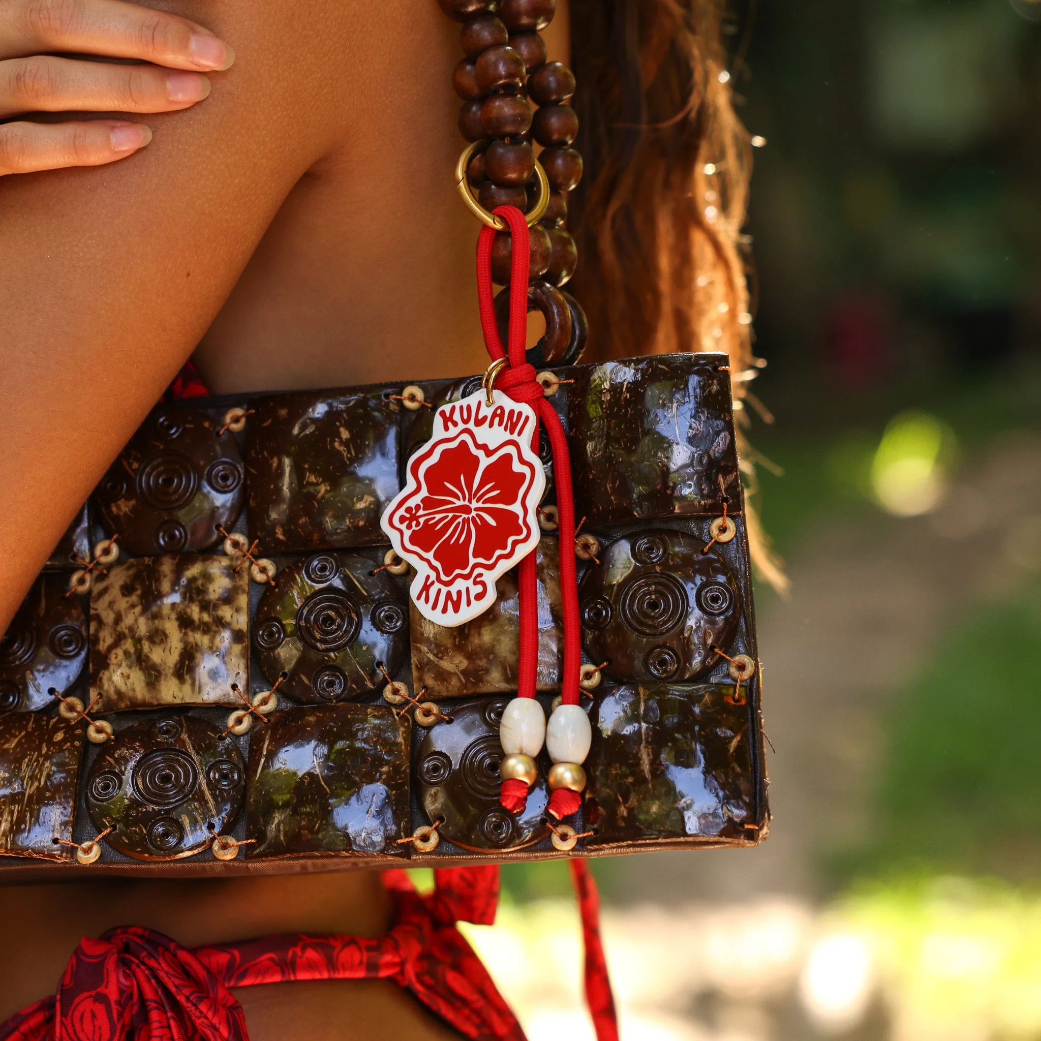Charm Keyring - Cherry Hibiscus - Image 2