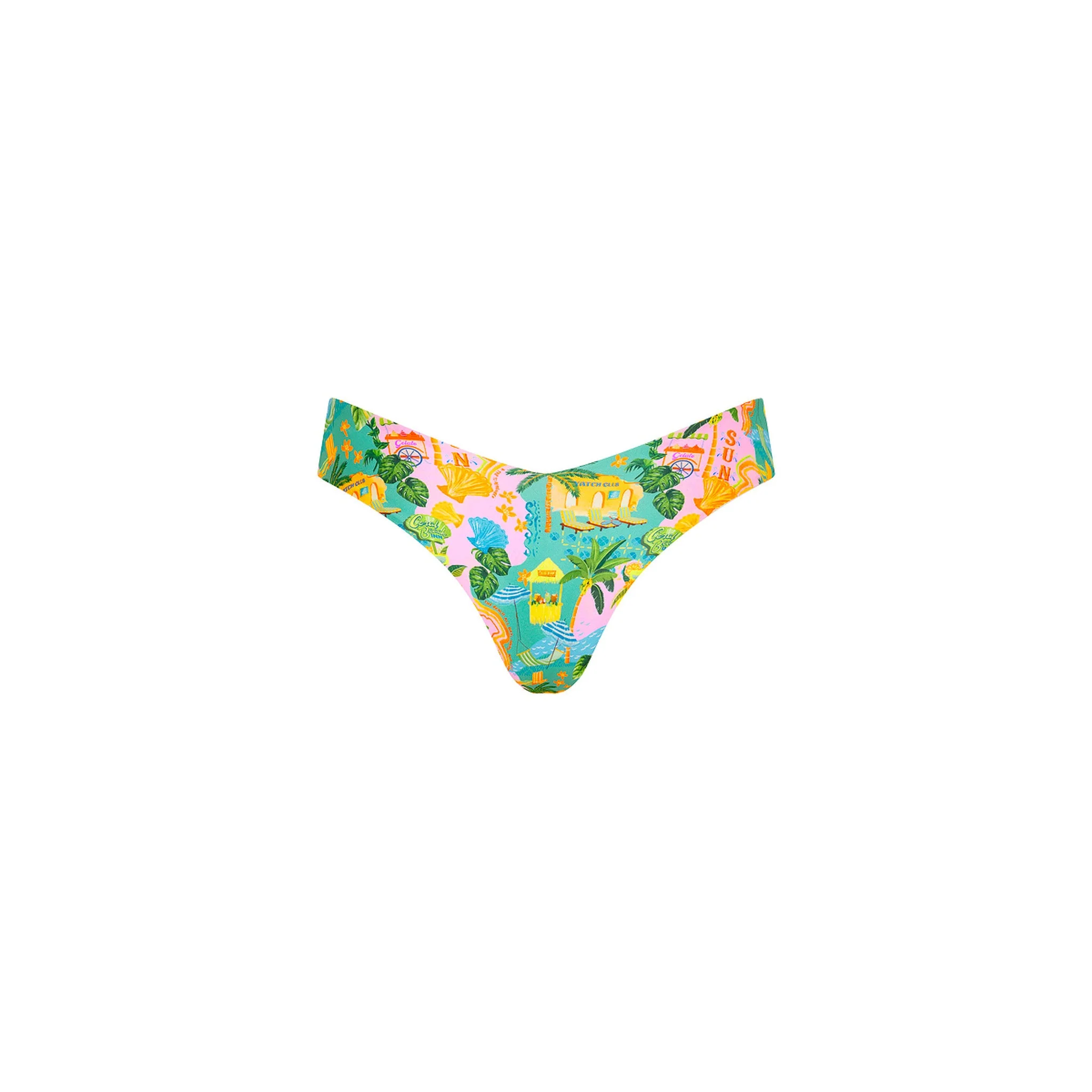 Cheeky V Bikini Bottom - Sunlit Spritz - Image 9