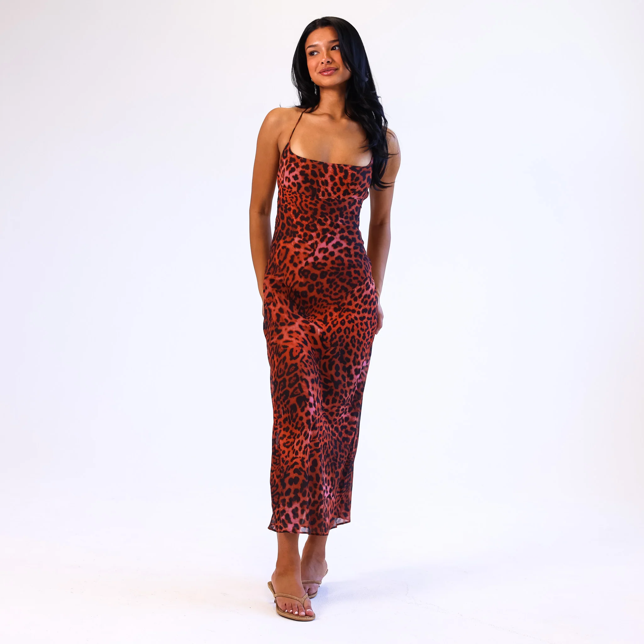 Chiffon Maxi Dress - Leopard Lasso - Image 9