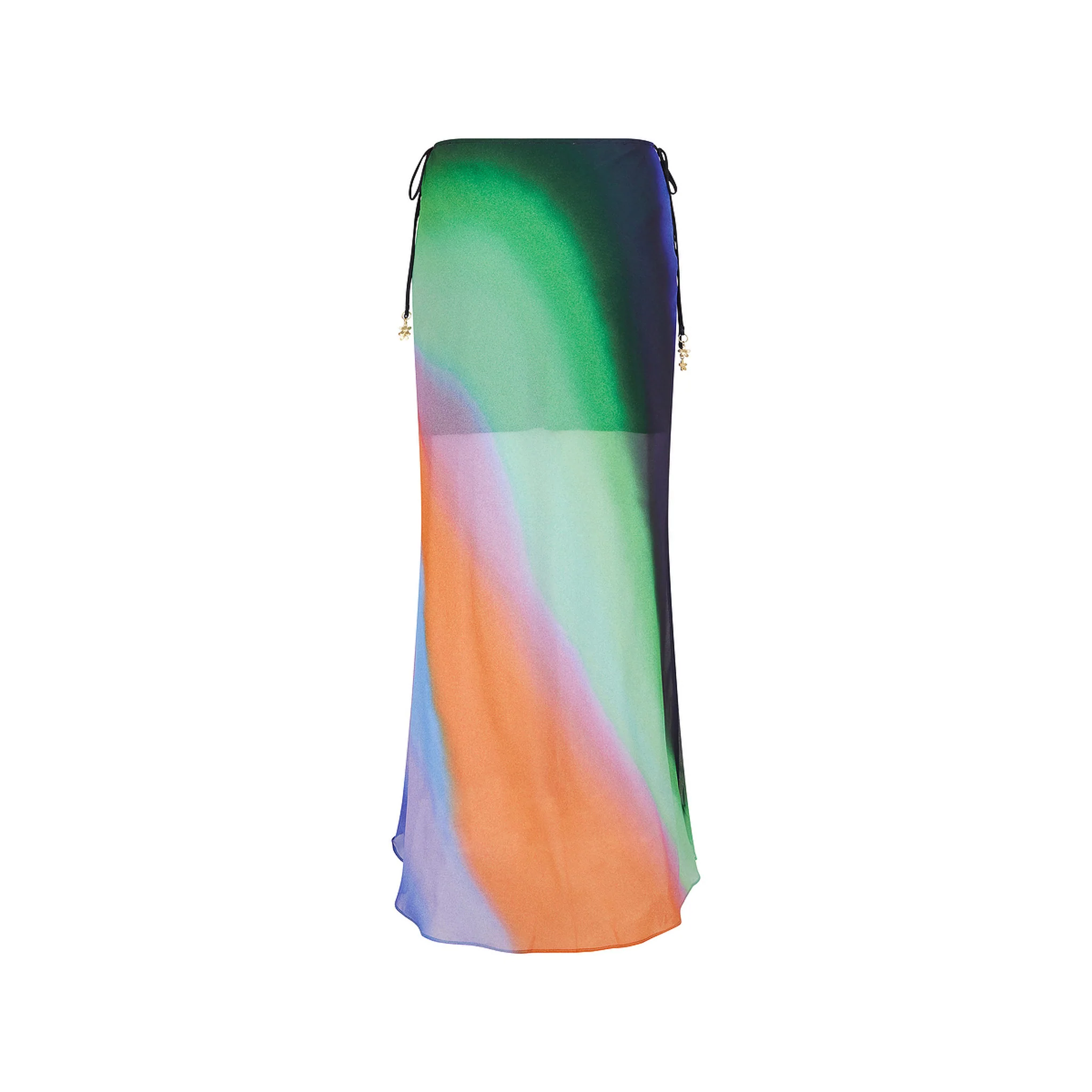 Chiffon Tie Side Maxi Skirt - Spellbound Swirl - Image 10