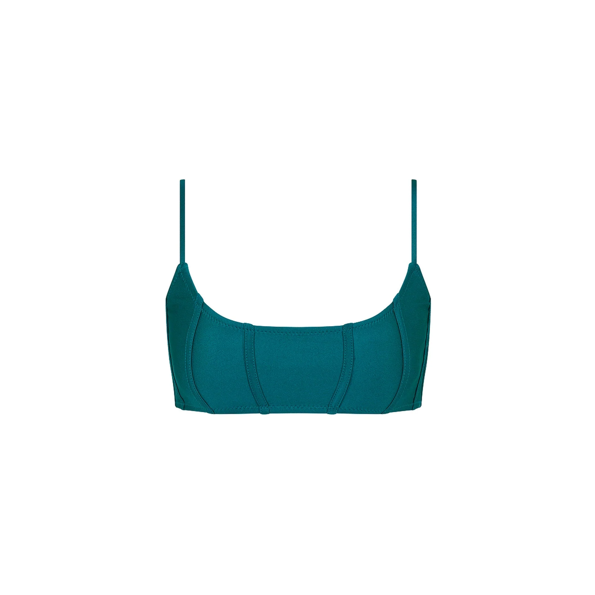 Contour Slim Crop Bikini Top - Laguna Haze