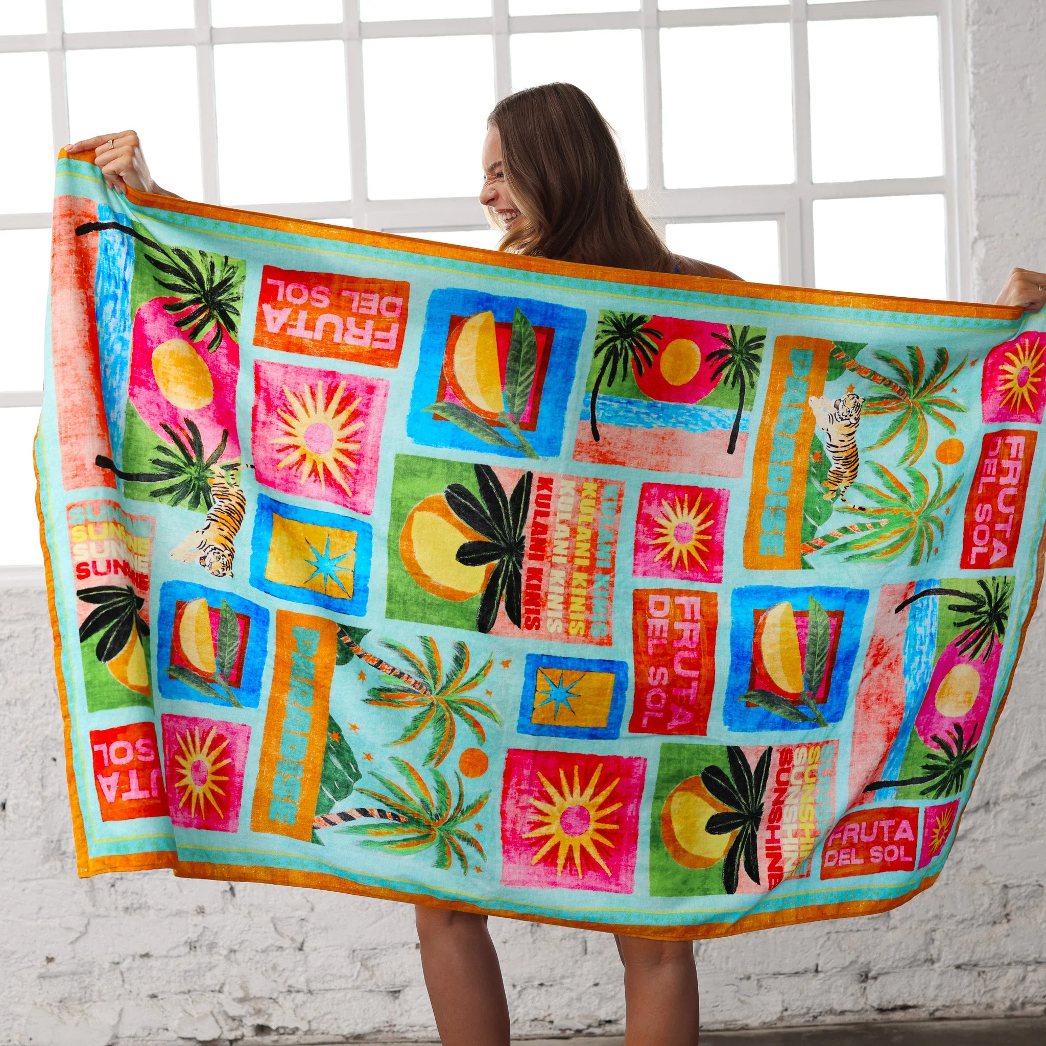 Cotton Beach Towel - Ocean Honey - Image 3