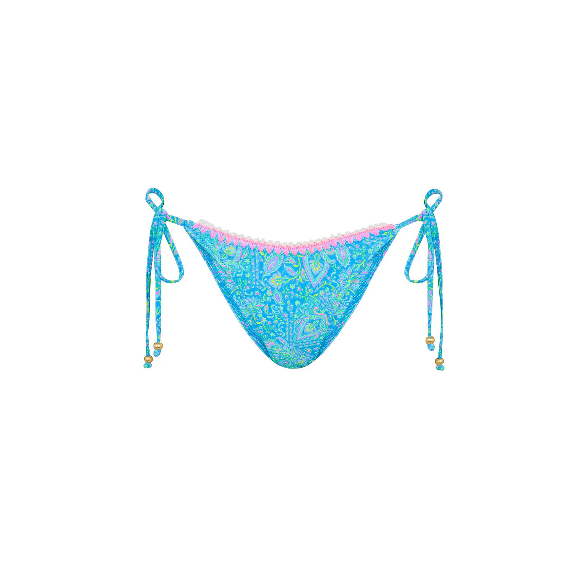 Crochet Dipped Cheeky Tie Bikini Bottom - Stargaze
