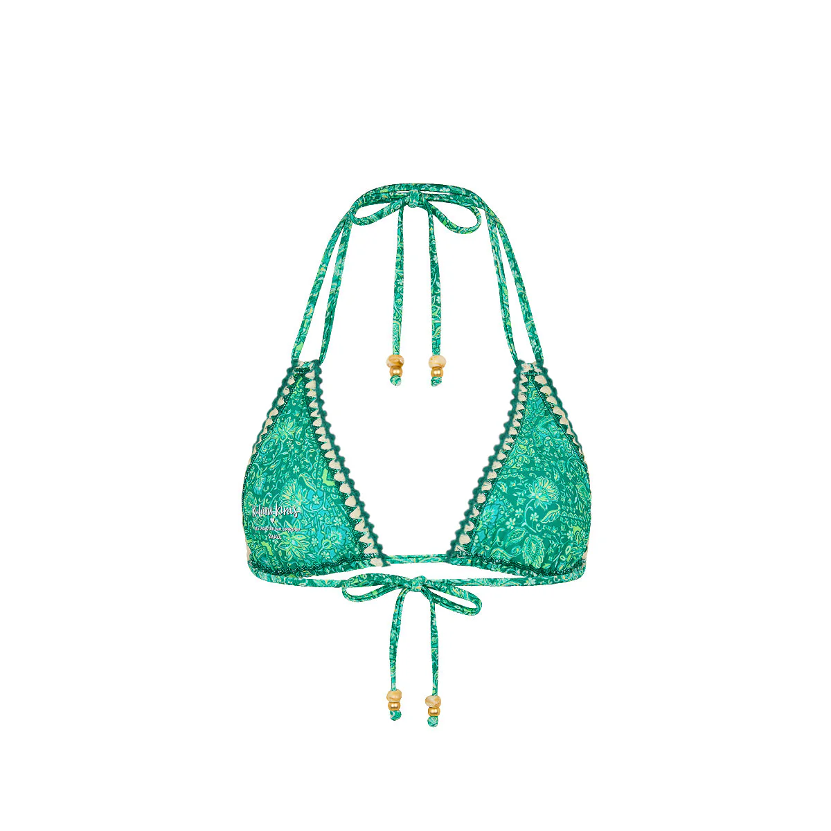 Crochet Halter Bikini Top - Emerald Aura - Image 8