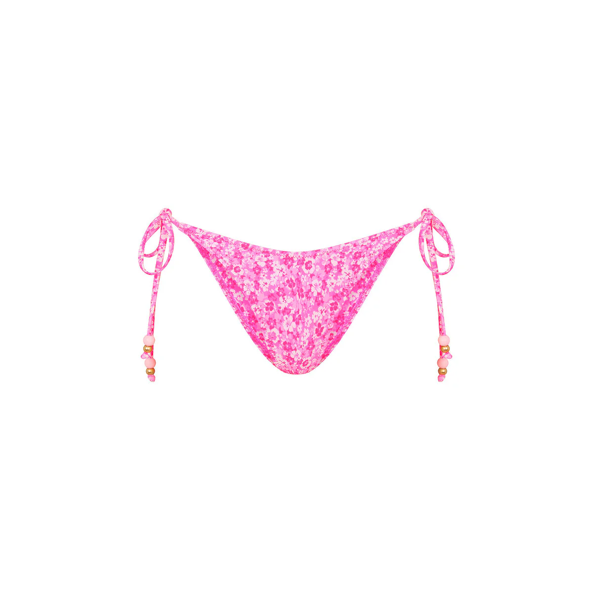 Dipped Cheeky Tie Bikini Bottom - Berry Burst