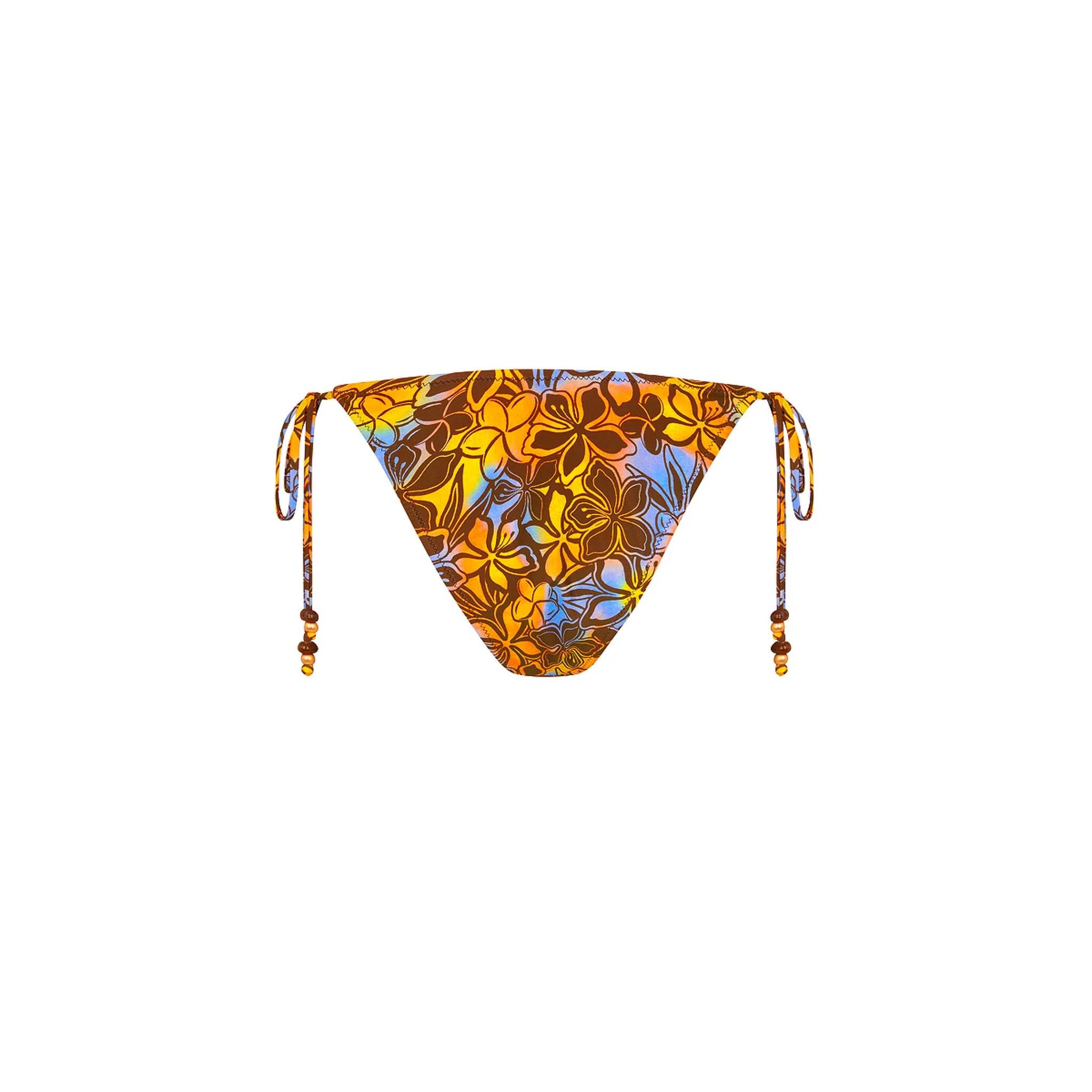 Dipped Cheeky Tie Bikini Bottom - Frangipani Fizz - Image 10