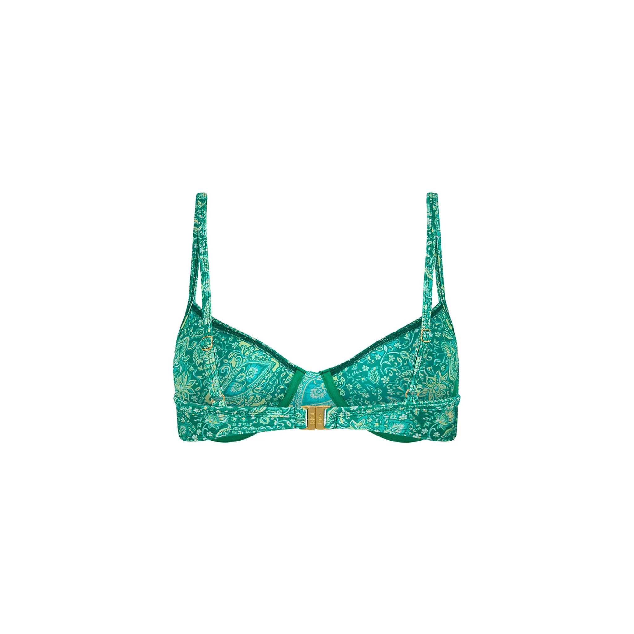 Ditzy Underwire Bra Bikini Top - Emerald Aura - Image 8