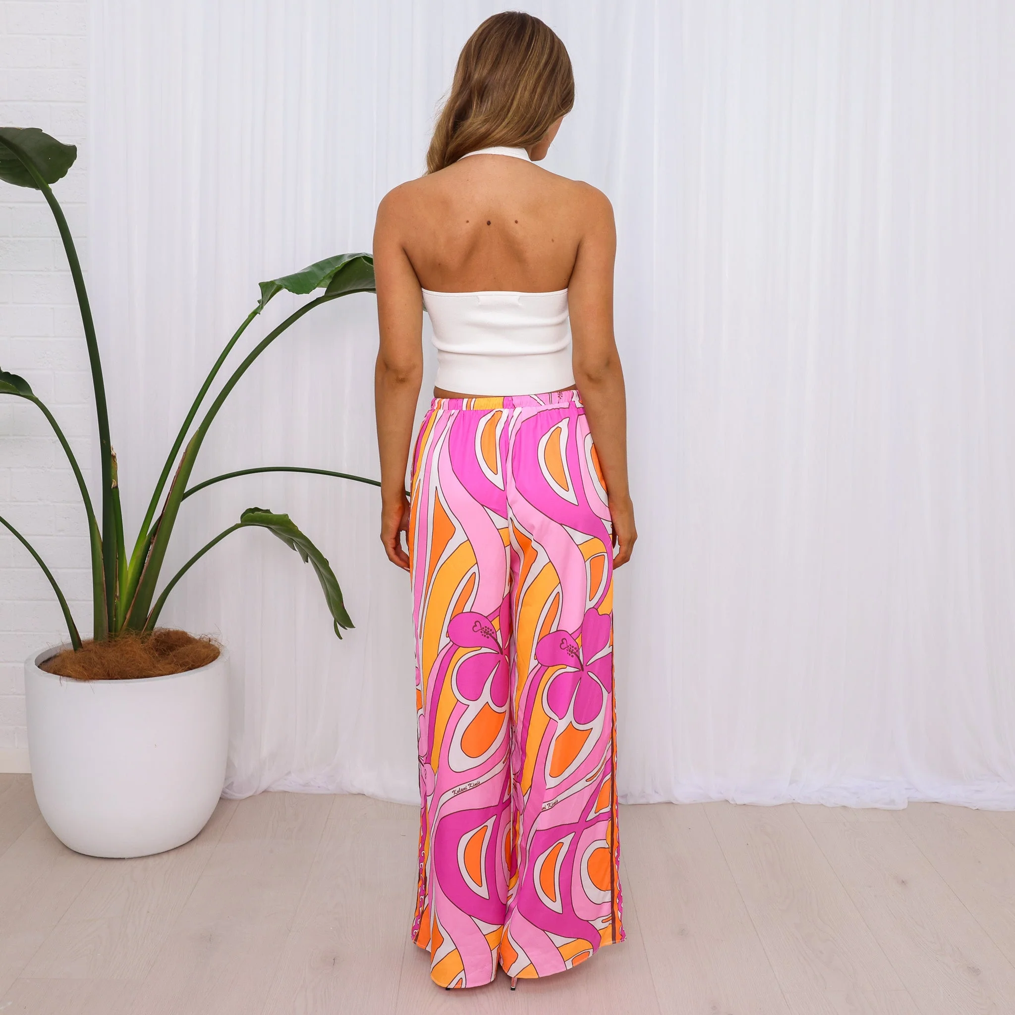Drawstring Resort Pants - Sunrise Swirl - Image 5