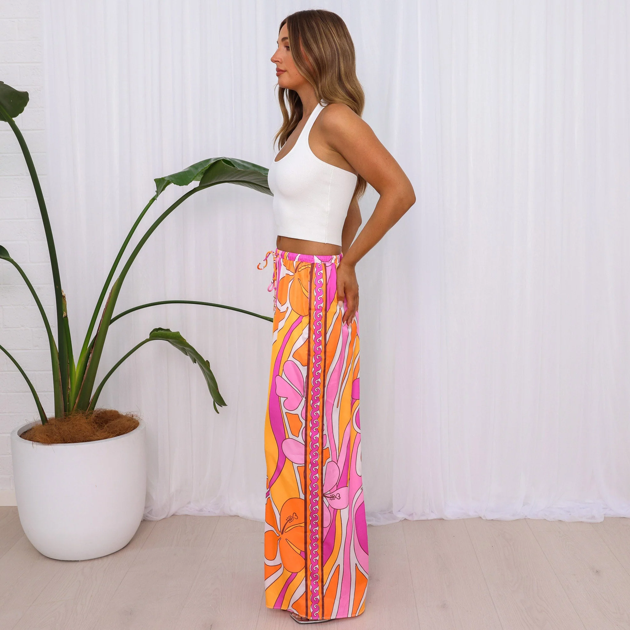 Drawstring Resort Pants - Sunrise Swirl - Image 6