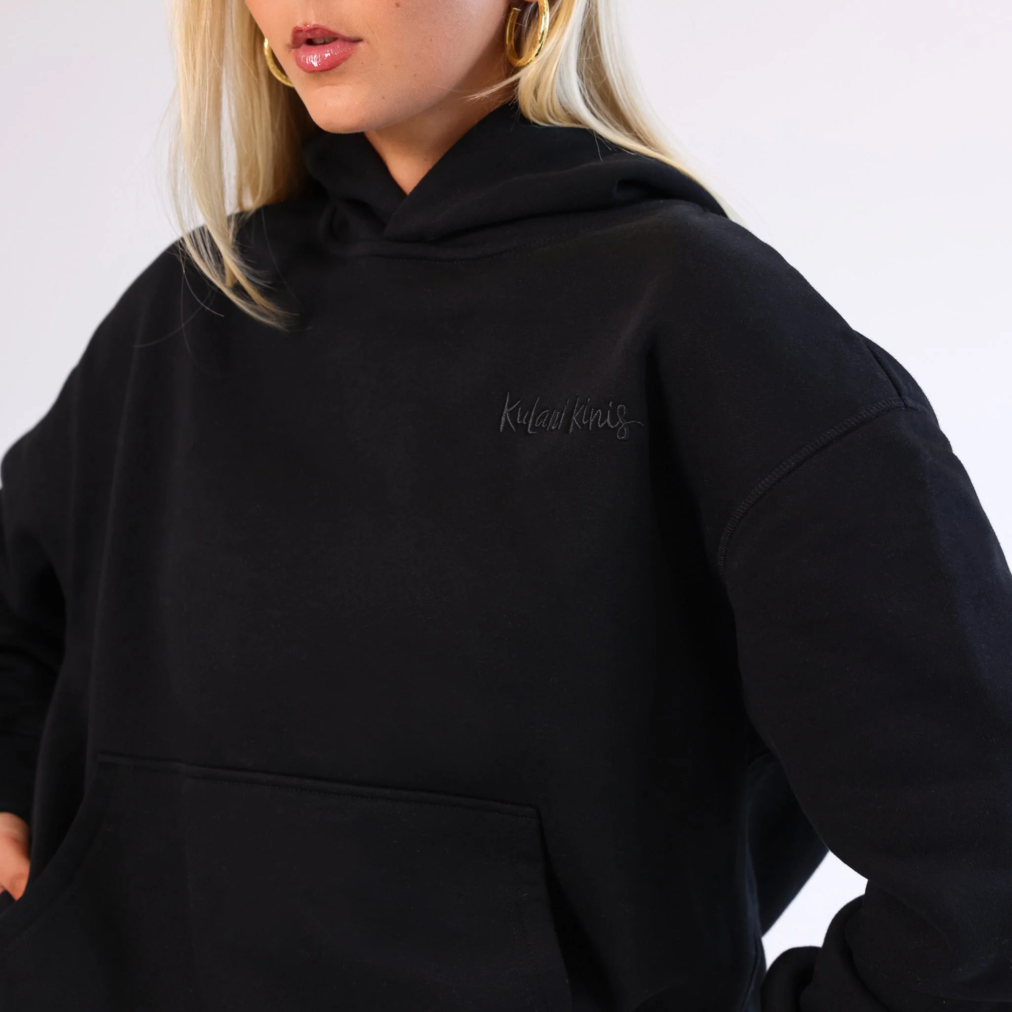 Embroidered Hoodie - Twilight Black - Image 6