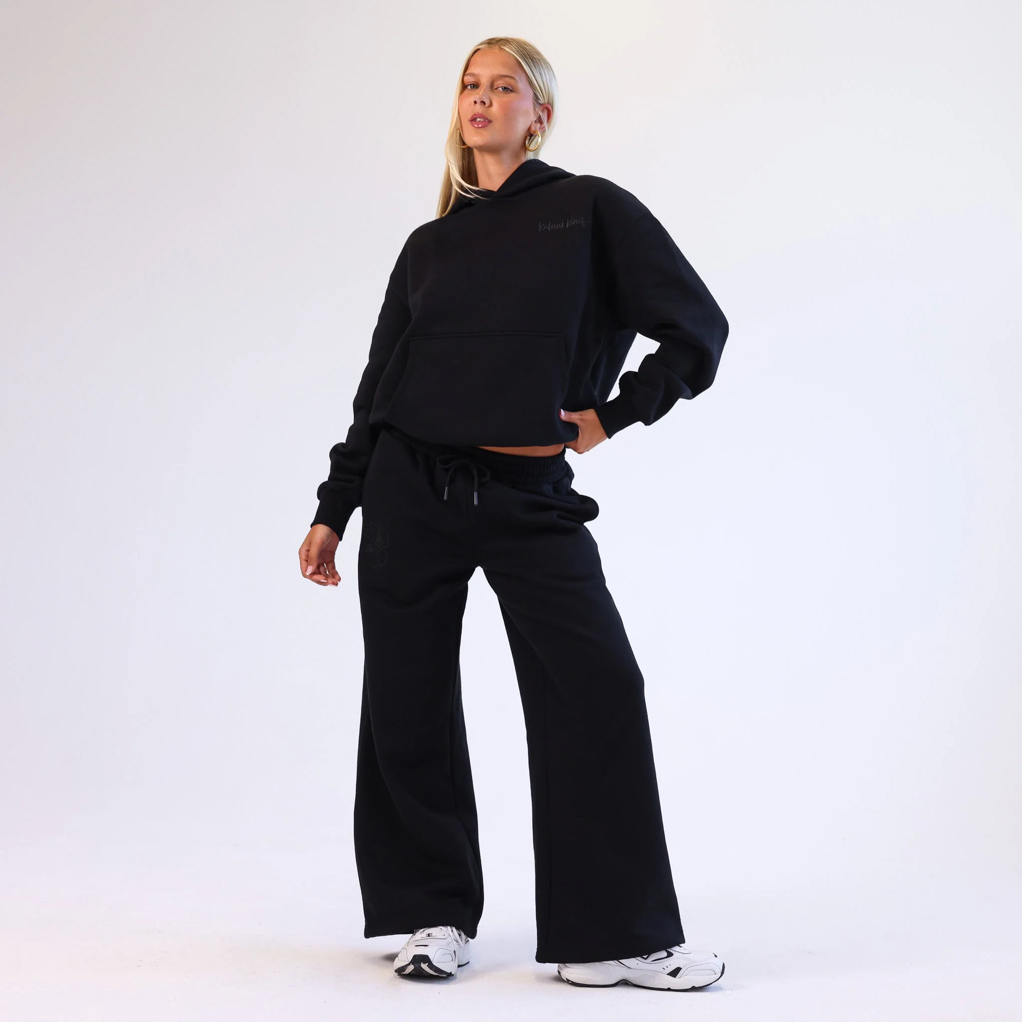 Embroidered Hoodie - Twilight Black - Image 9