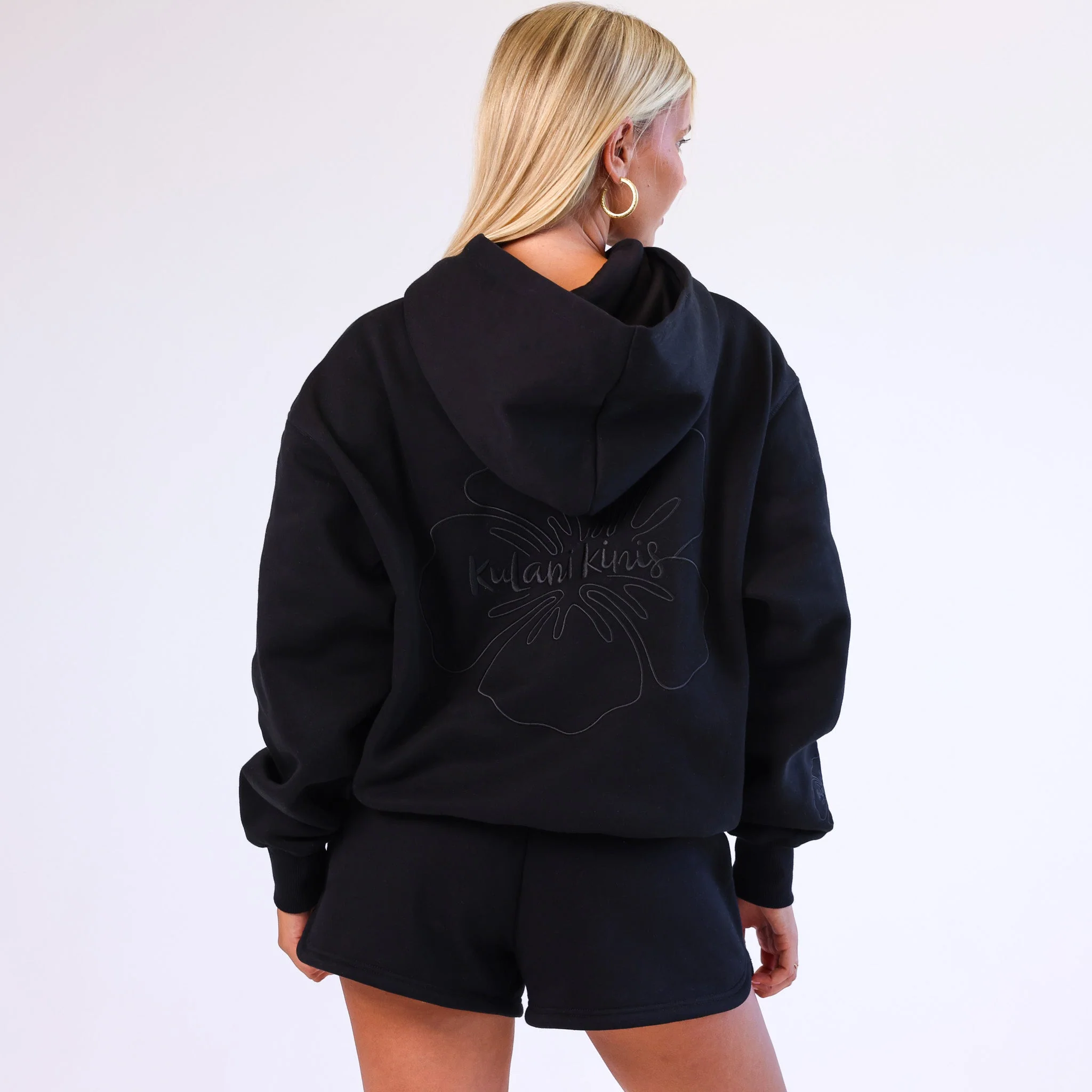 Embroidered Track Shorts - Twilight Black - Image 8