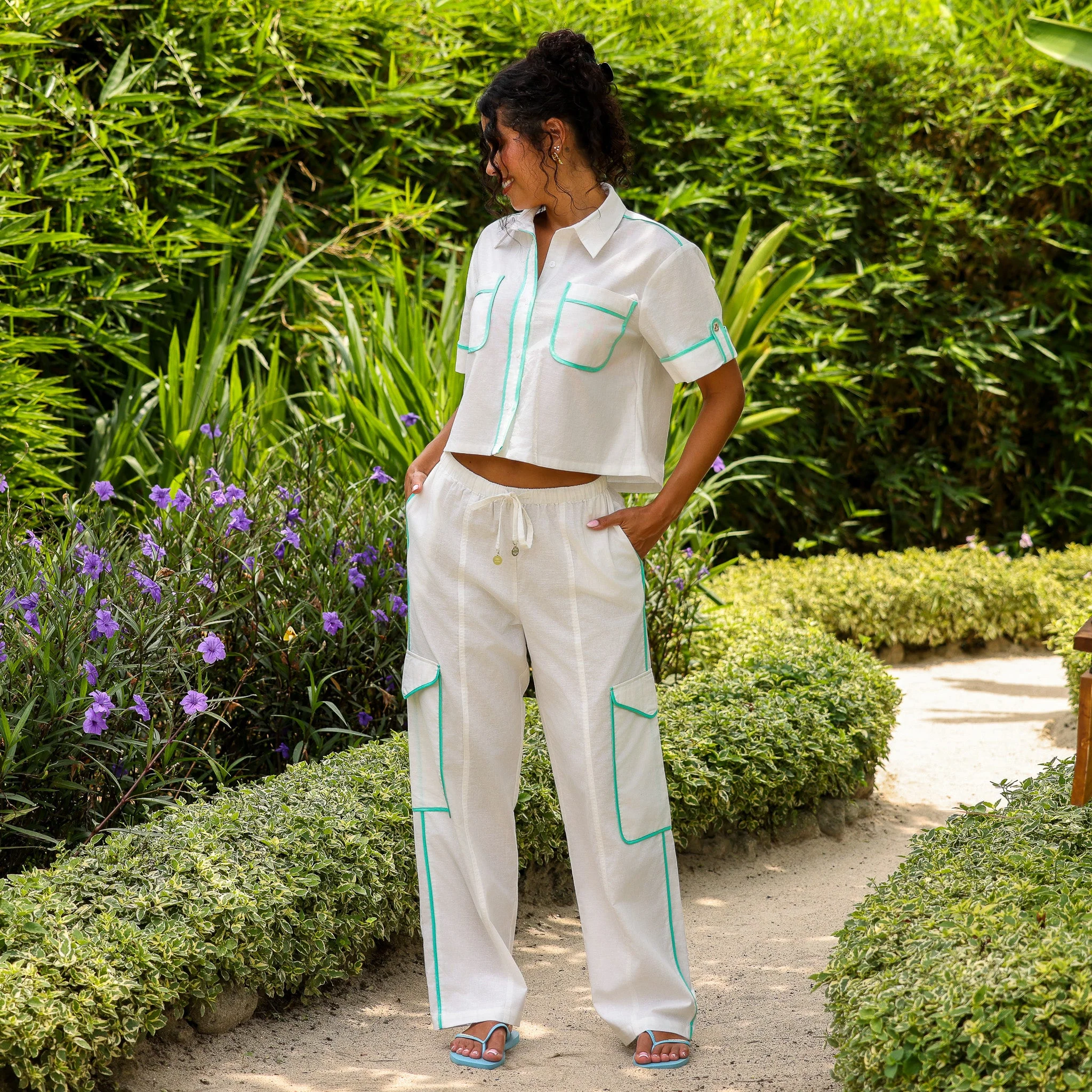 Essential Cargo Pants - Crystal Tides - Image 3