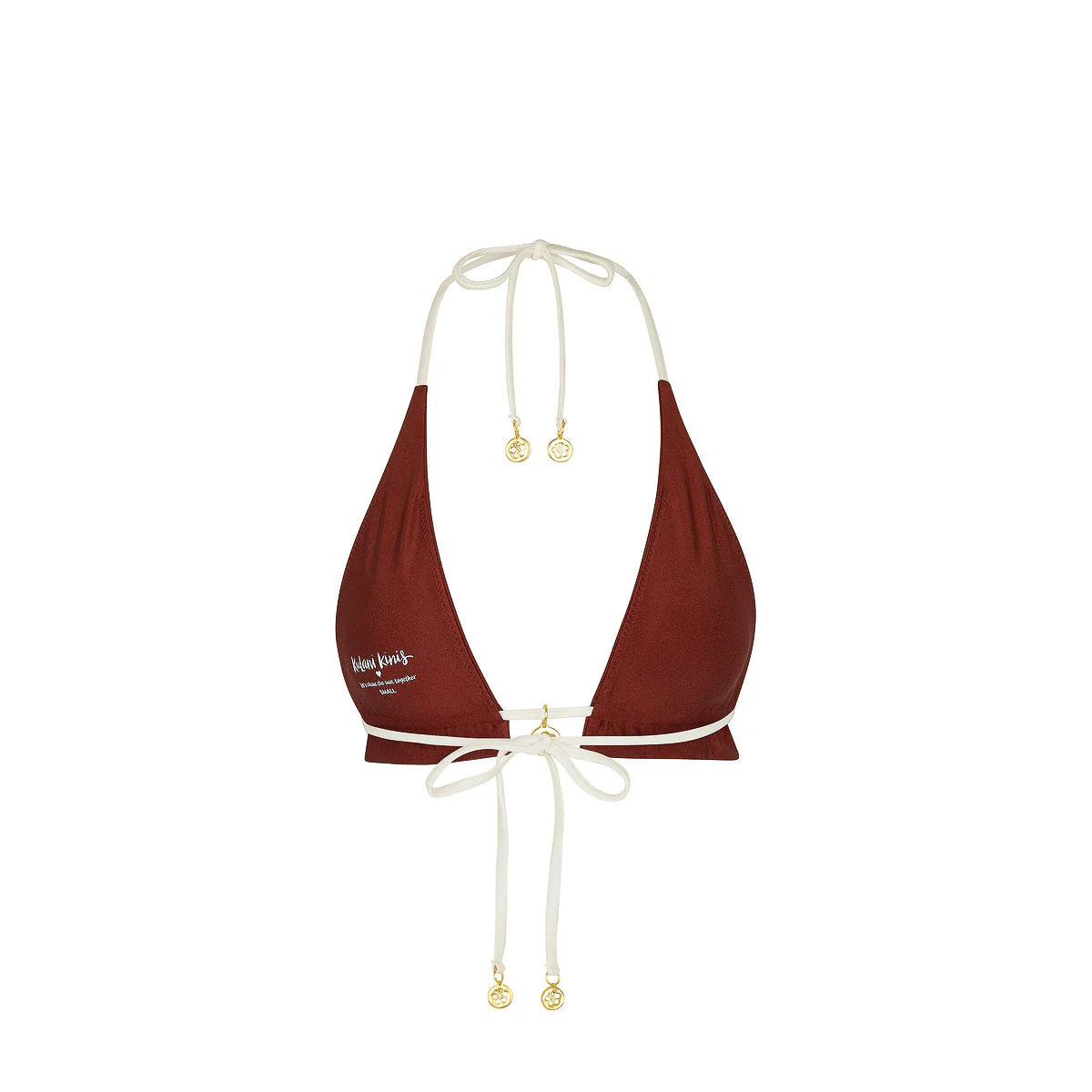 Frill Halter Bralette Bikini Top - Cinnamon Sugar - Image 8