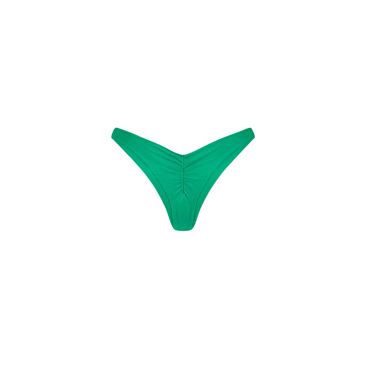 Gathered Deep V Thong Bikini Bottom - Island Lush - Image 8