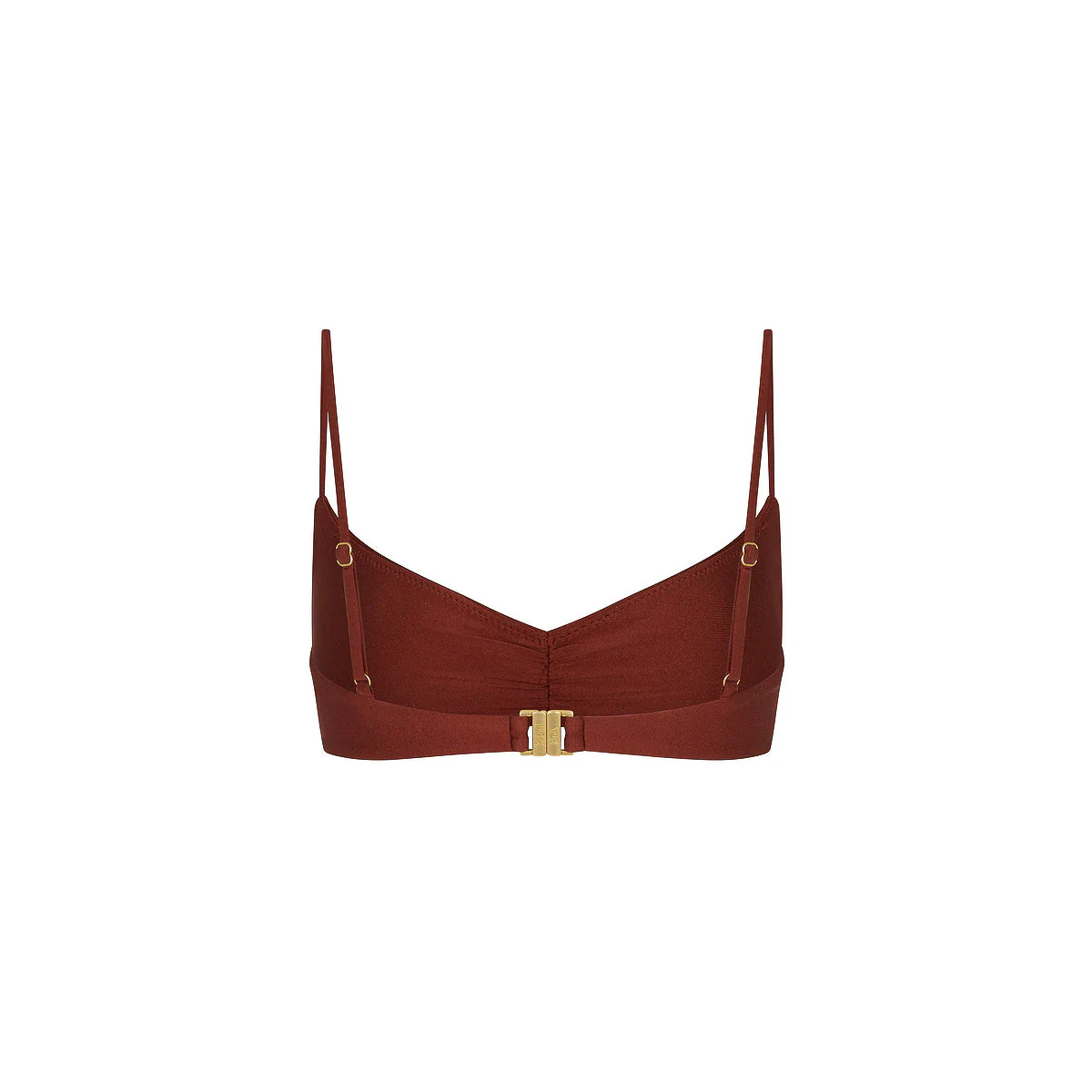 Gathered Mini Crop Bikini Top - Cinnamon Sugar - Image 8