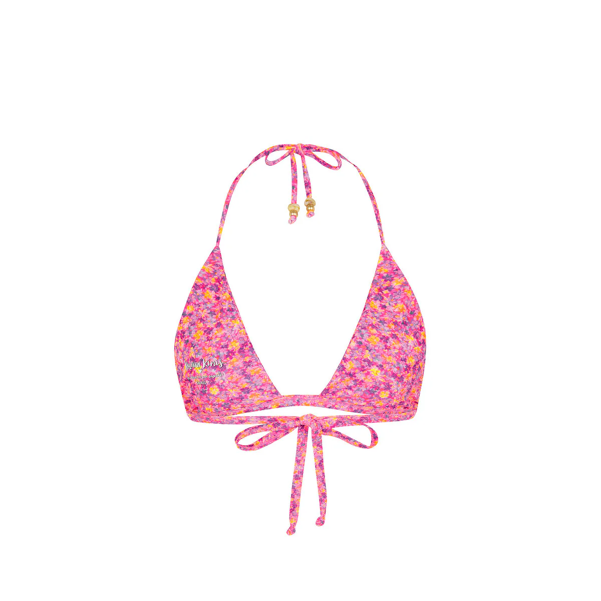 Gathered Stitch Bralette Bikini Top - Gelato Bloom - Image 10