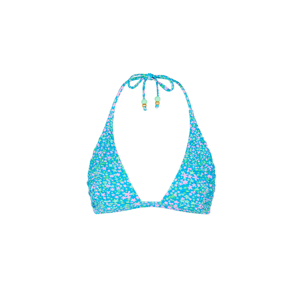 Gathered Stitch Bralette Bikini Top - Ocean Kisses