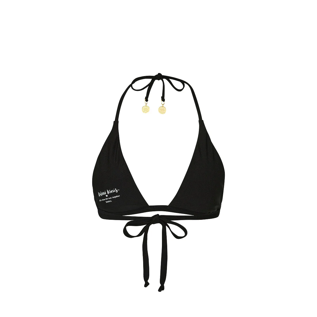 Gathered Stitch Bralette Bikini Top - Twilight Black - Image 9