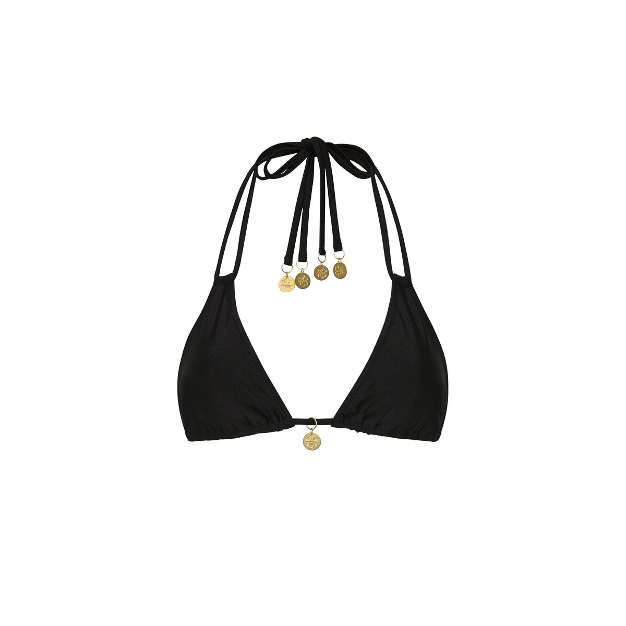 Halter Bralette Bikini Top - Twilight Black