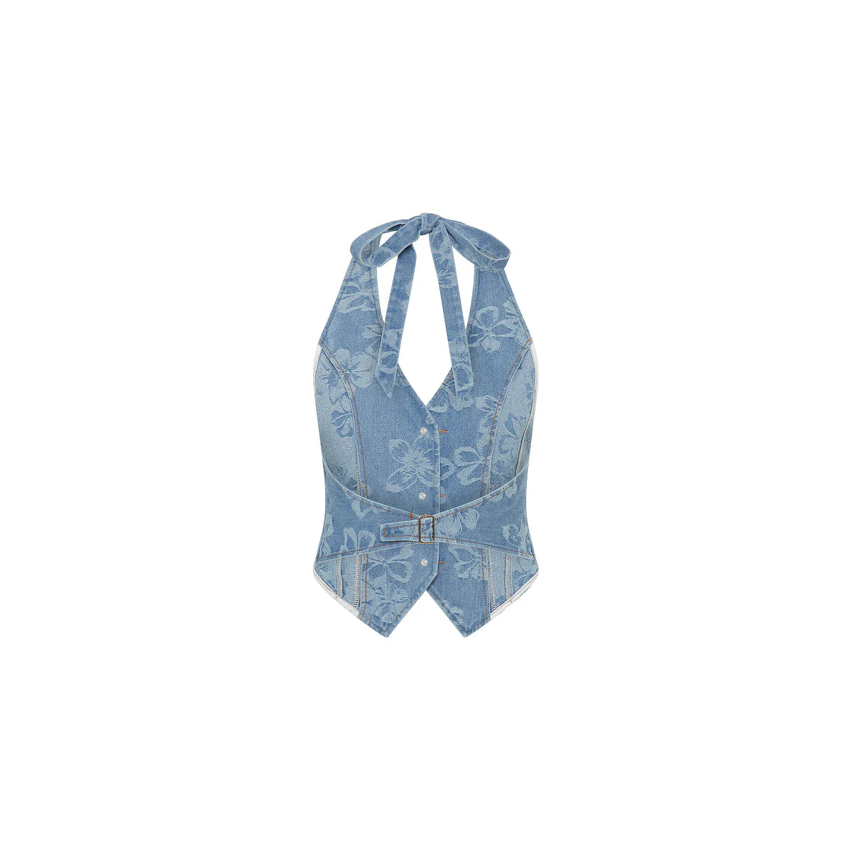 Halter Open Back Vest - Dixie Denim - Image 8