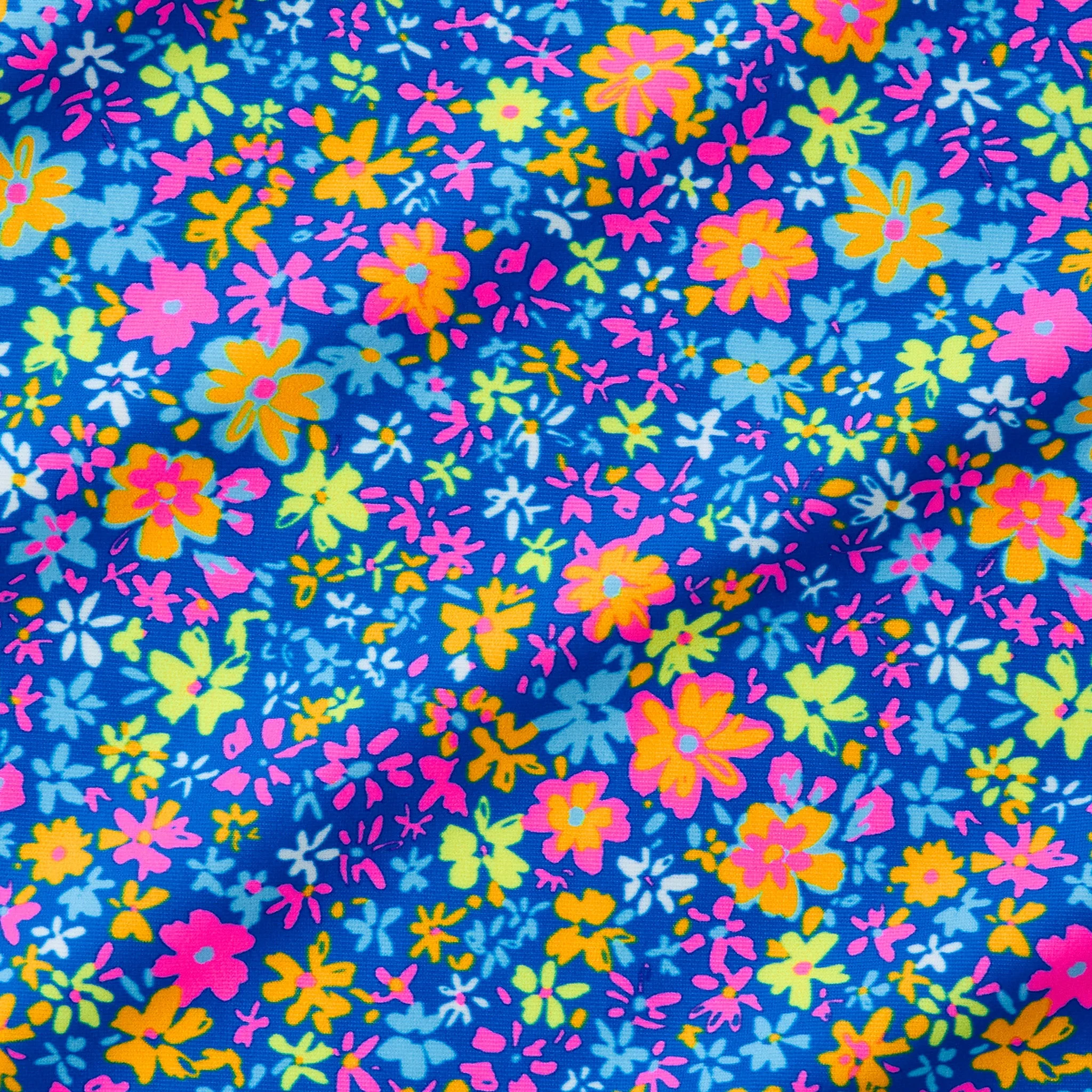 High Hip Cheeky Bikini Bottom - Electric Bloom - Image 10
