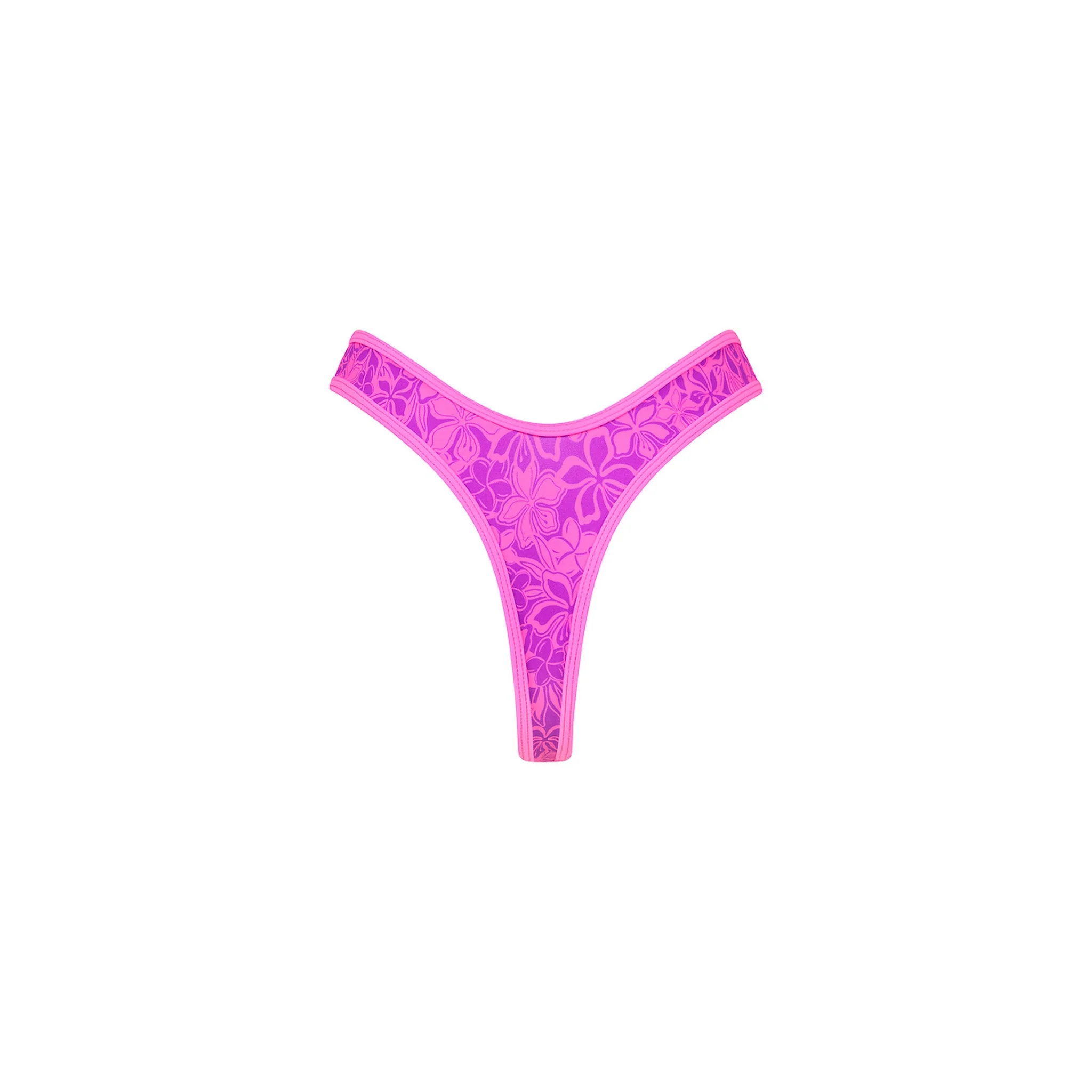 High Leg Thong Bikini Bottom - Bubble Berry - Image 8
