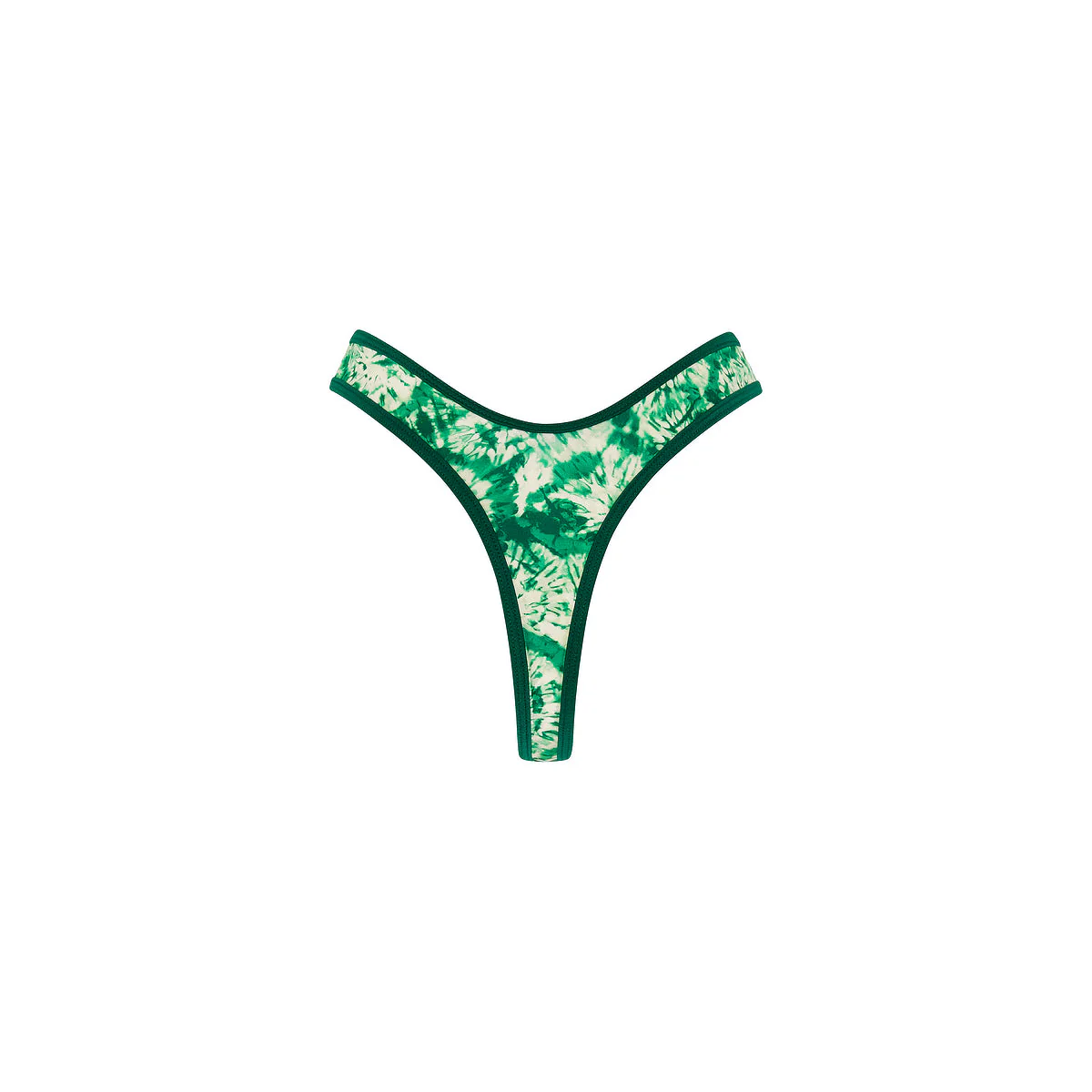 High Leg Thong Bikini Bottom - Emerald Tides - Image 10