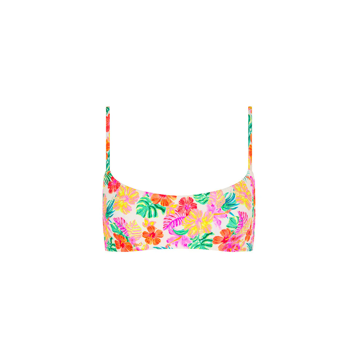 Invisible Underwire Crop Bikini Top - Island Escape