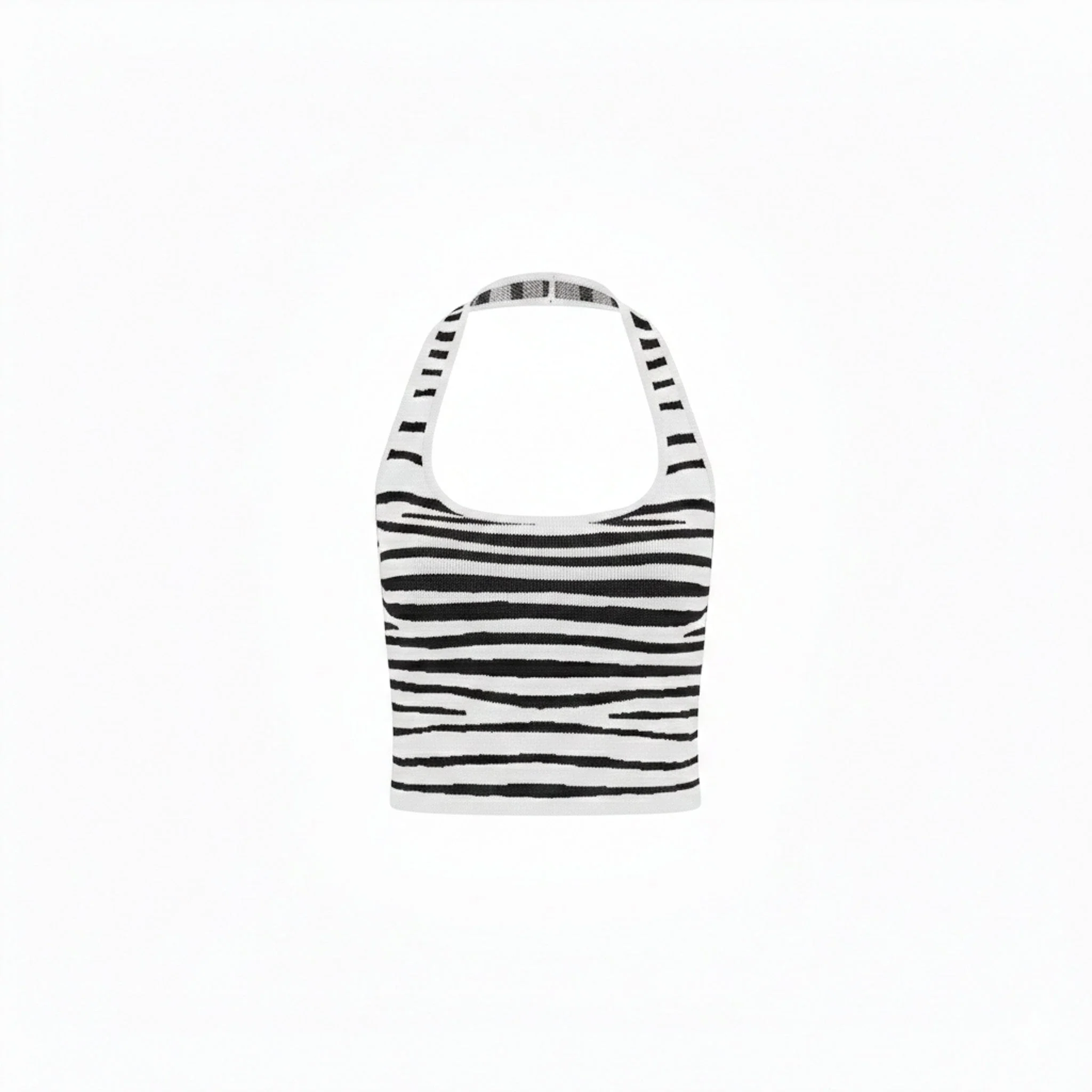 Knit Halter Tank Top - Savanna Stripe