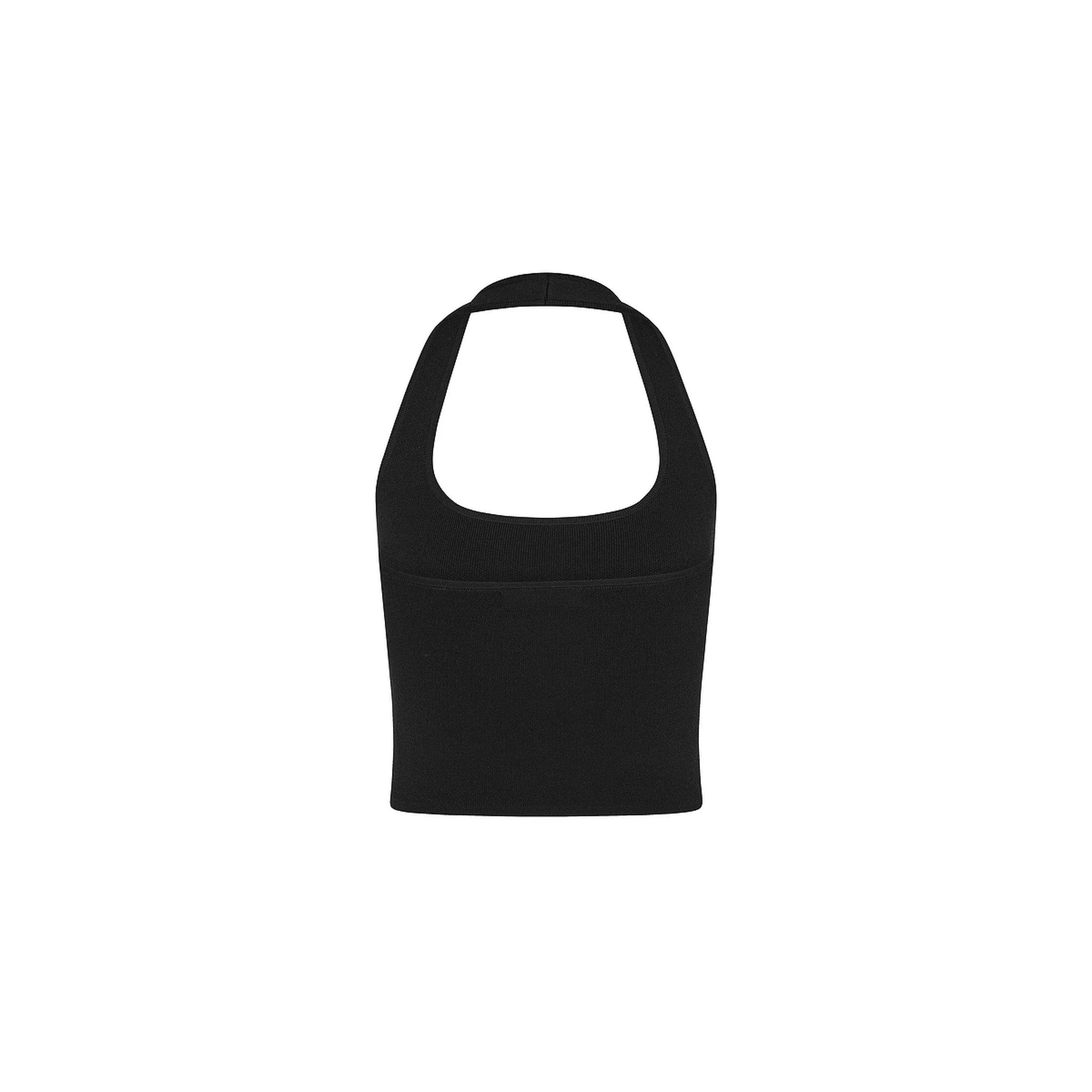 Knit Halter Tank Top - Twilight Black - Image 10