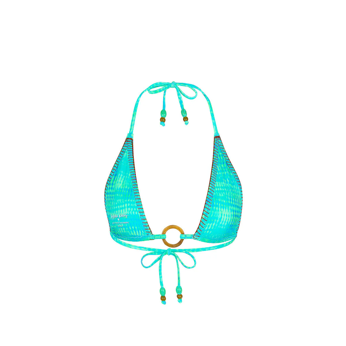 Lace Stitch Ring Halter Bikini Top - Summer Seas - Image 8