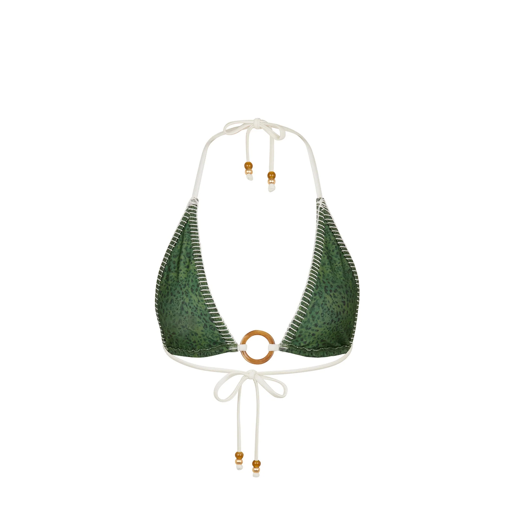 Lace Stitch Ring Halter Bikini Top - Wild Wonder - Image 8