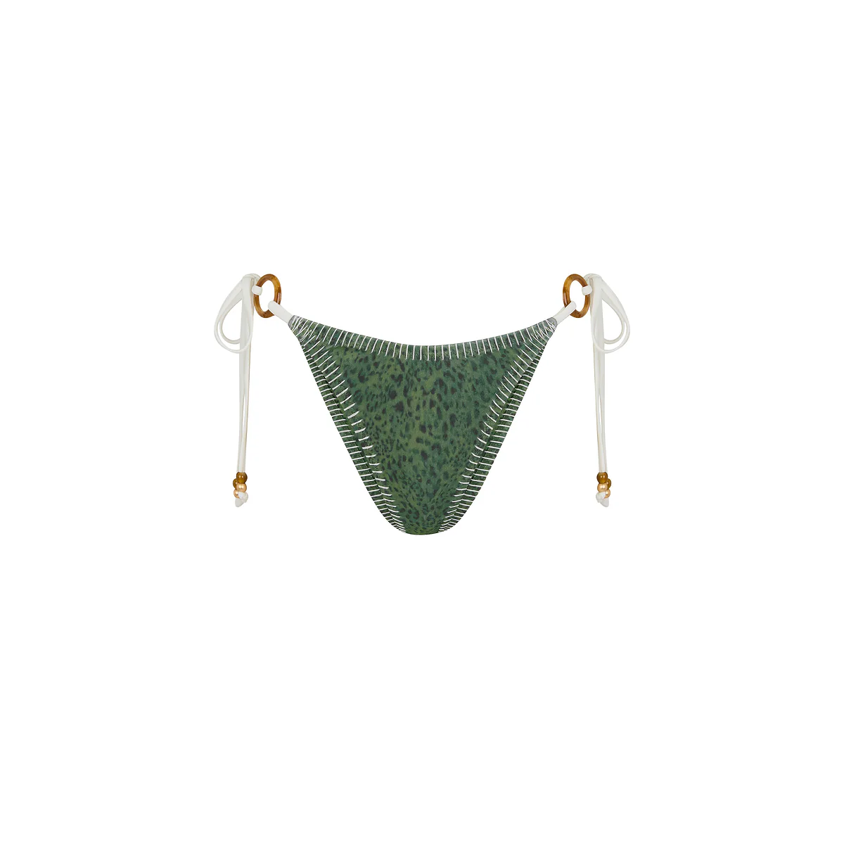 Lace Stitch Ring Tie Bikini Bottom - Wild Wonder