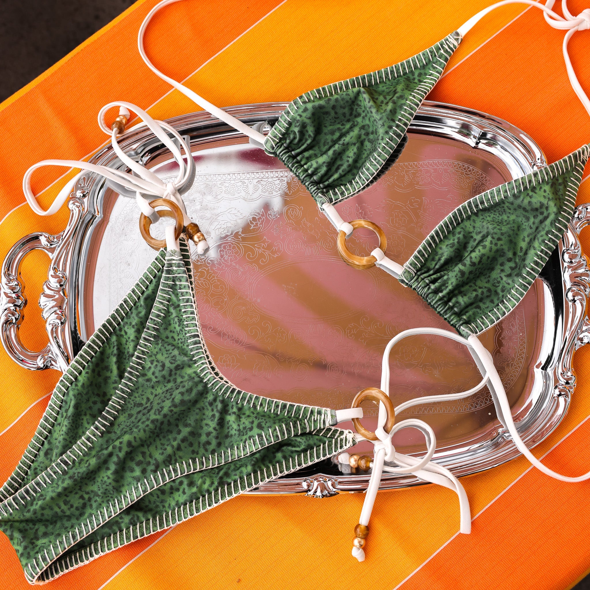 Lace Stitch Ring Tie Bikini Bottom - Wild Wonder - Image 10