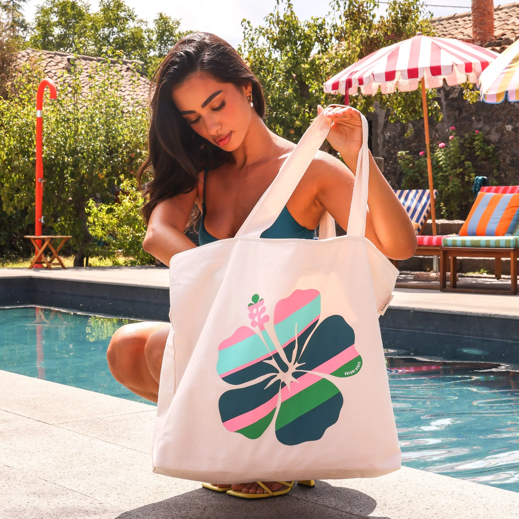 Large Beach Tote - Vacay Spritz - Image 2