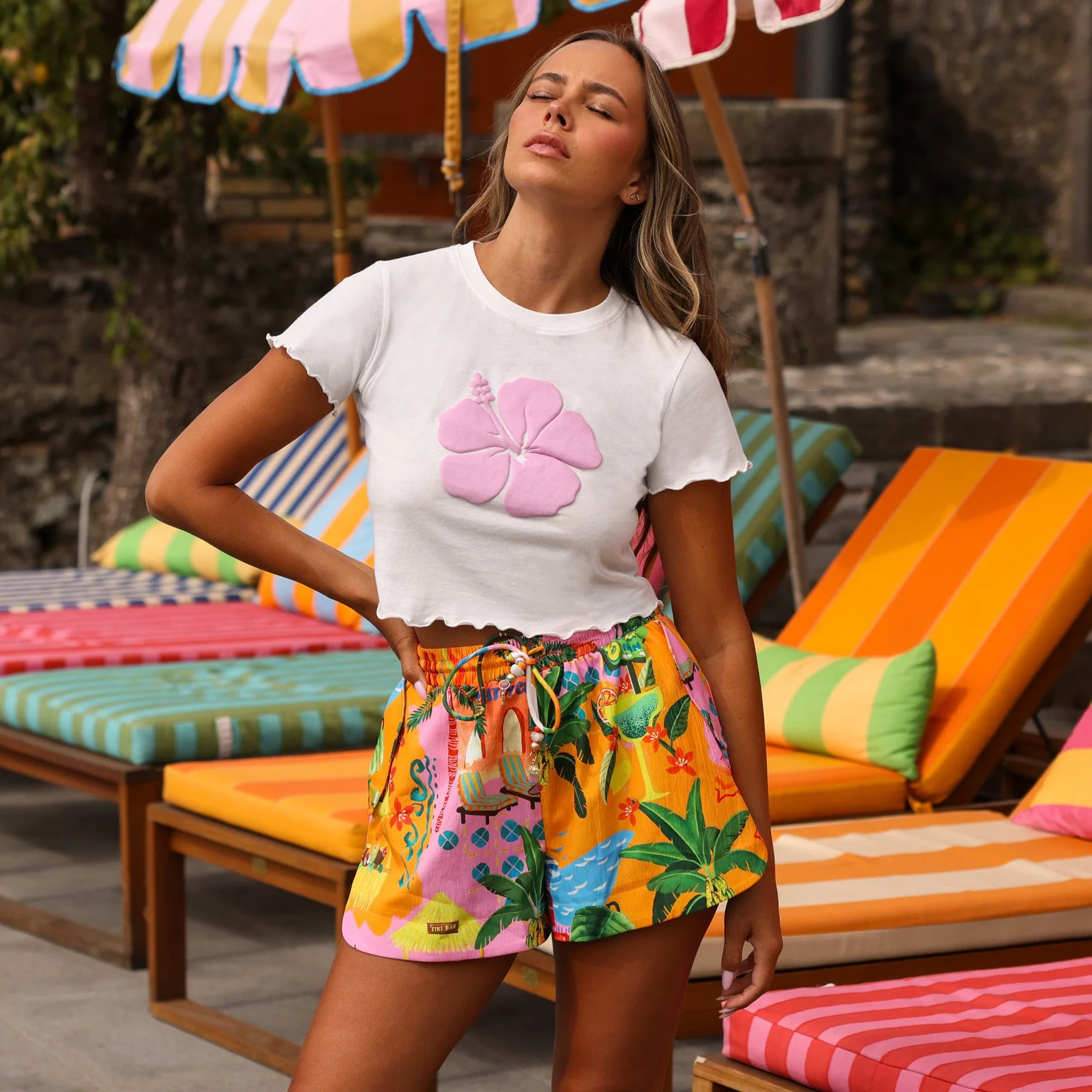 Lettuce Cropped Mini Tee - Whipped White - Image 7