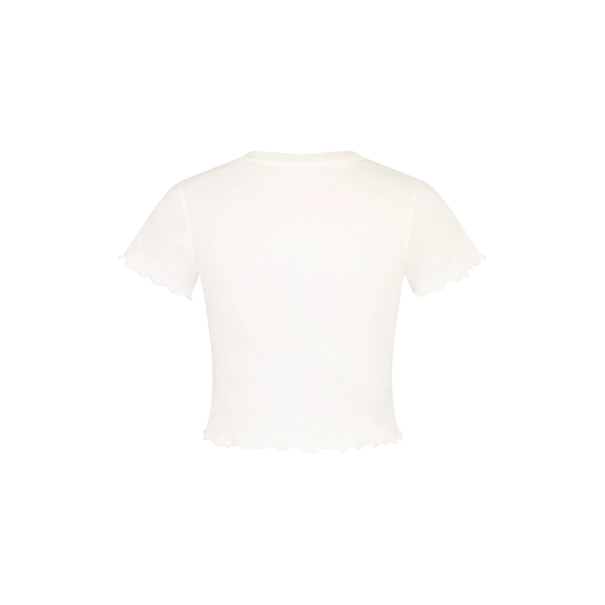 Lettuce Cropped Mini Tee - Whipped White - Image 8