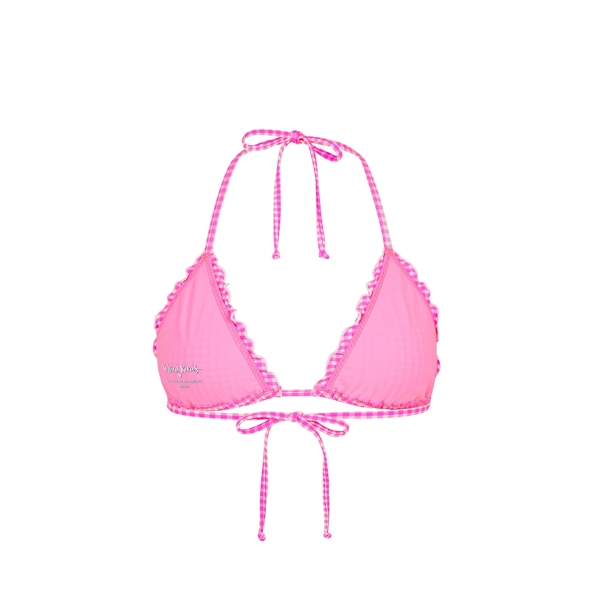 Lettuce Edge Bralette Bikini Top - Pink Diva - Image 8
