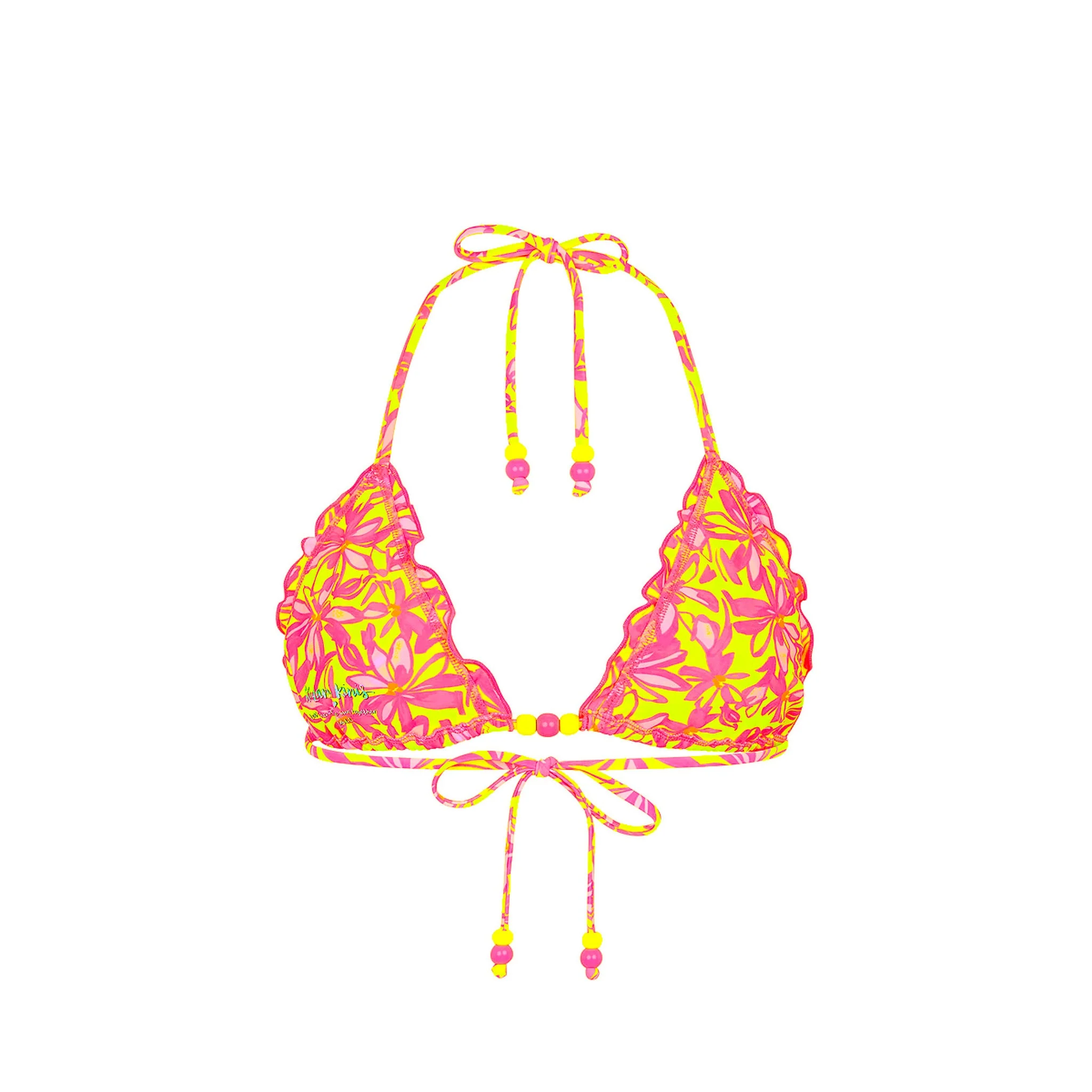 Lettuce Edge Bralette Bikini Top - Sherbet Skies - Image 9