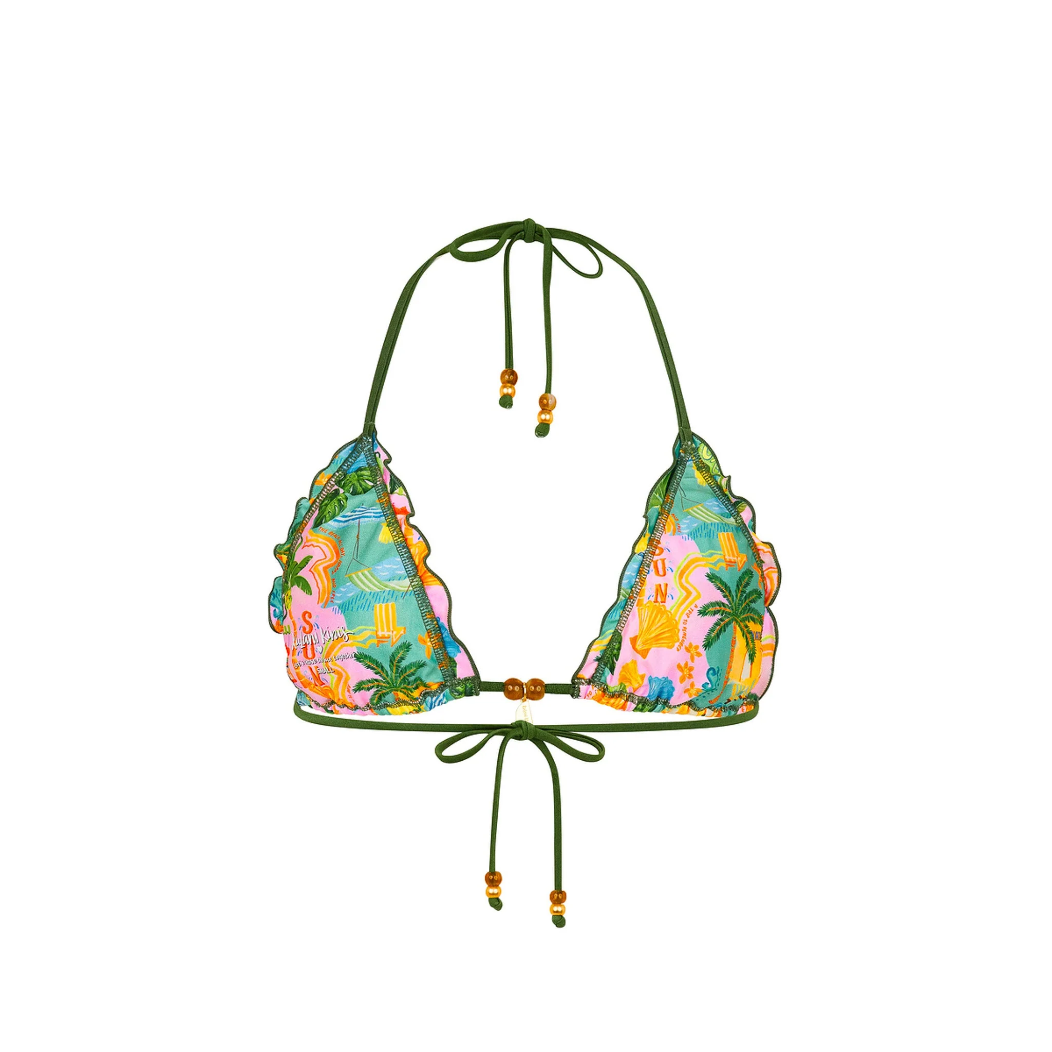 Lettuce Edge Bralette Bikini Top - Sunlit Spritz - Image 10