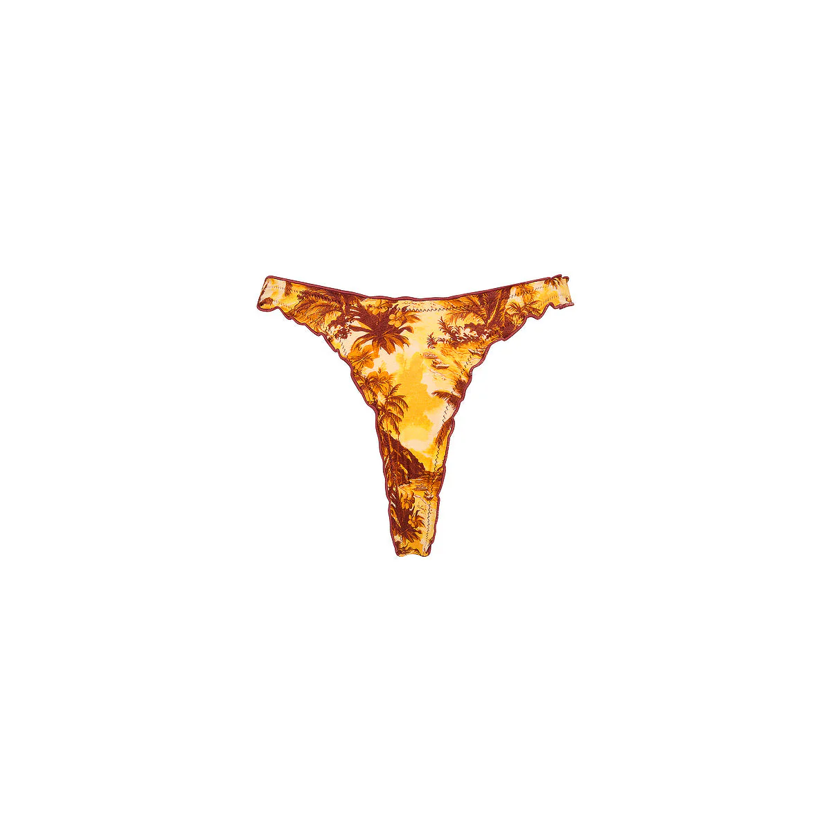 Lettuce Edge Thong Bikini Bottom - Vintage Vacay - Image 8