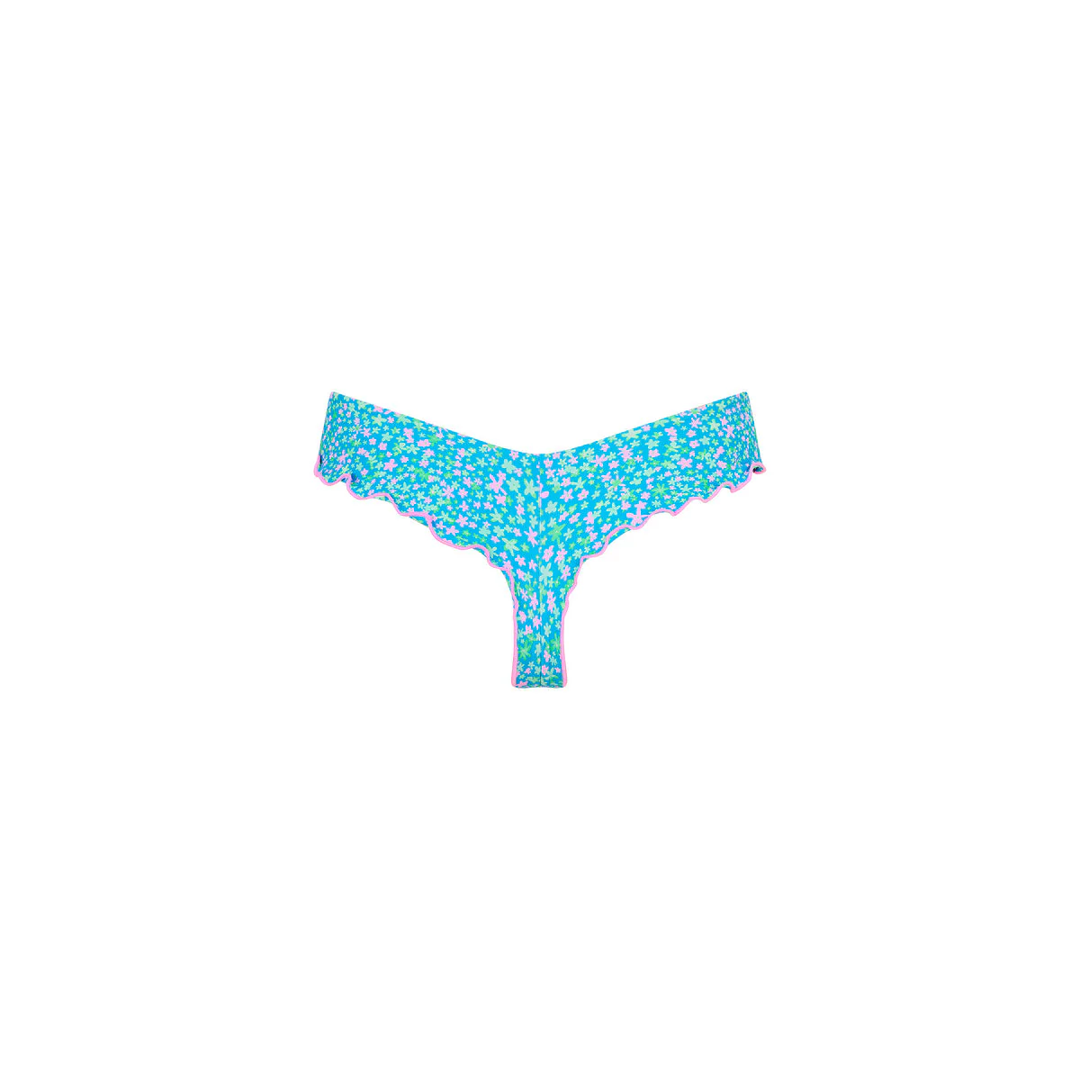 Lettuce Frill Thong Bikini Bottom - Ocean Kisses - Image 8