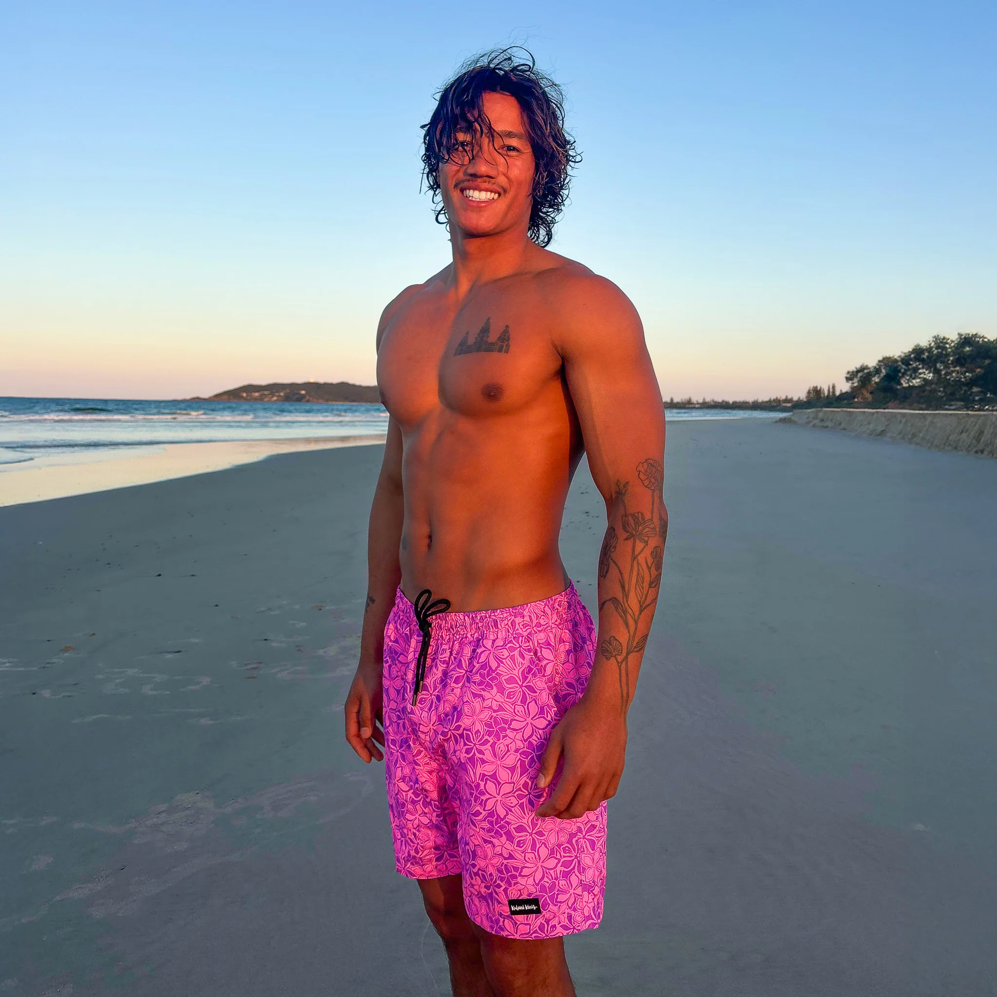 Men's Swim Trunks - Bubble Berry - Image 6